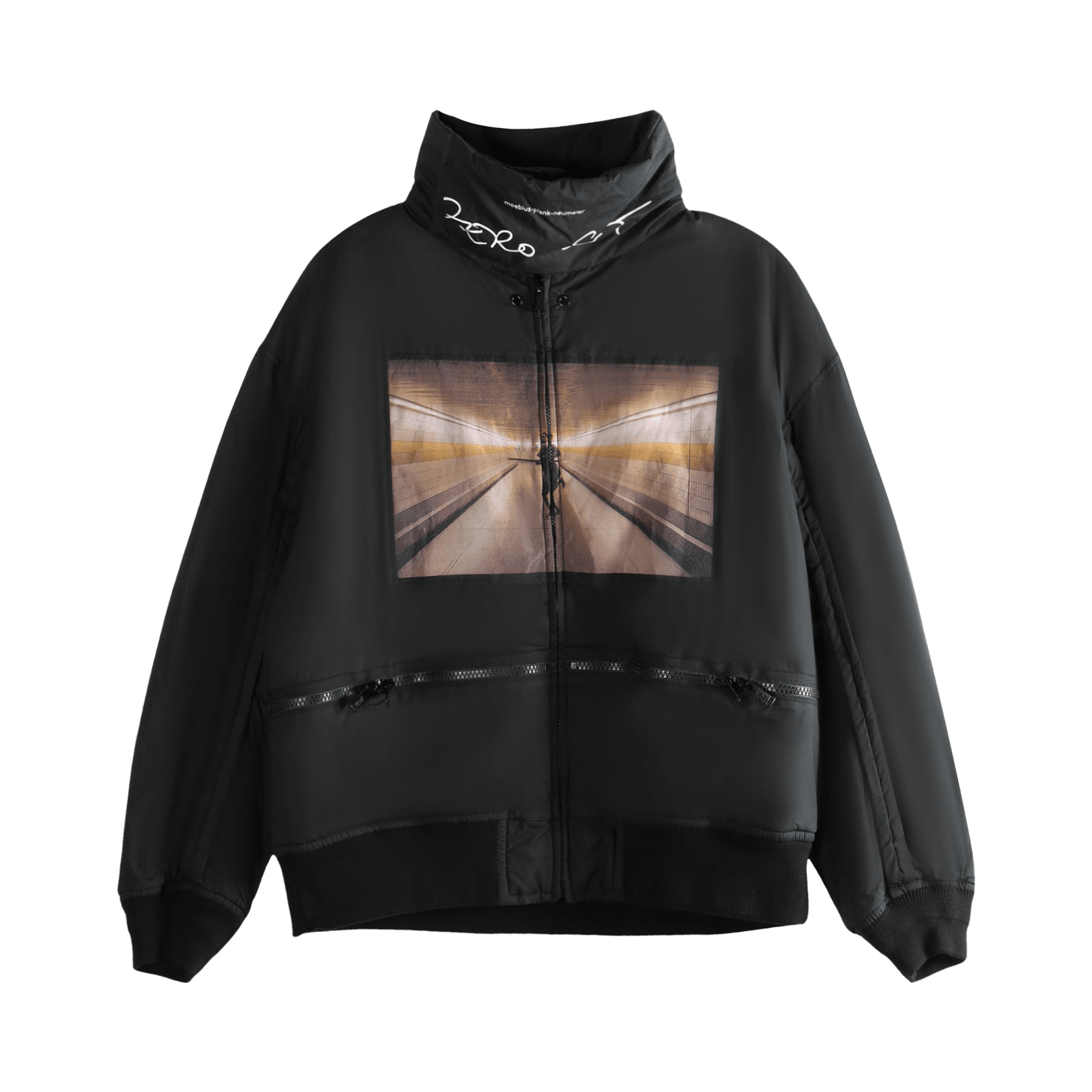 Undercover Men Elastic Hem Cotton Blouson Coat 'Black'