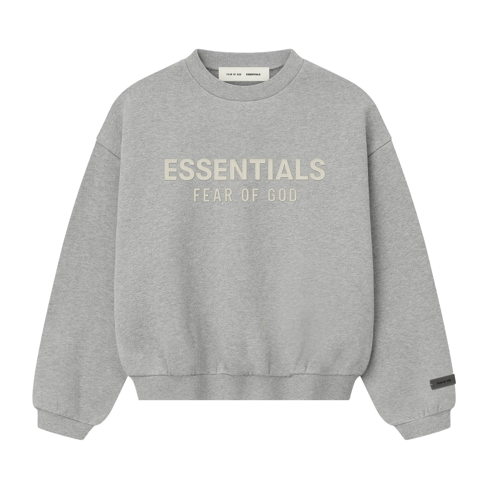 Fear of God Essentials Kids Fleece Crewneck 'Concrete Heather'