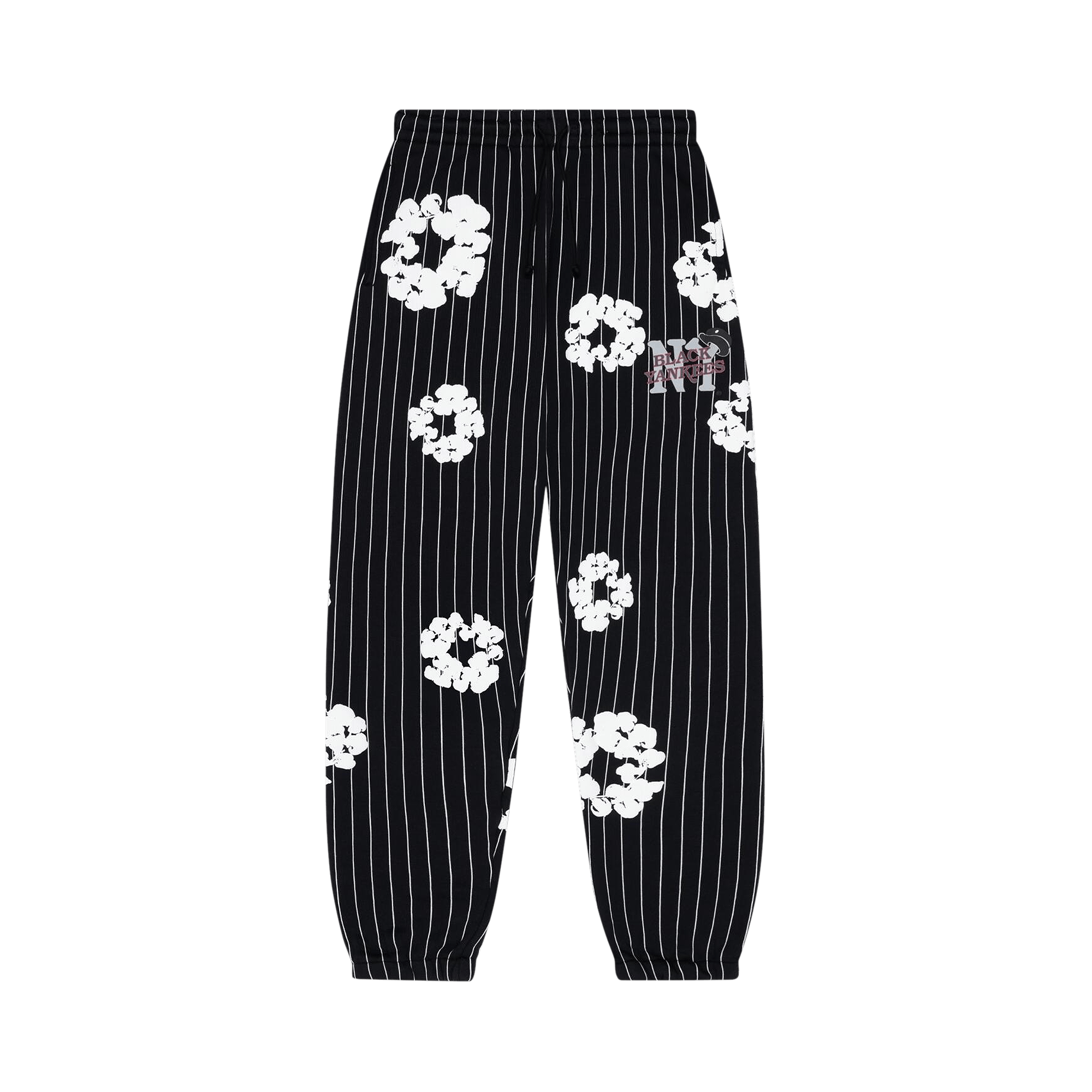 Denim Tears Pinstripe Wreath Sweatpants 'Black'