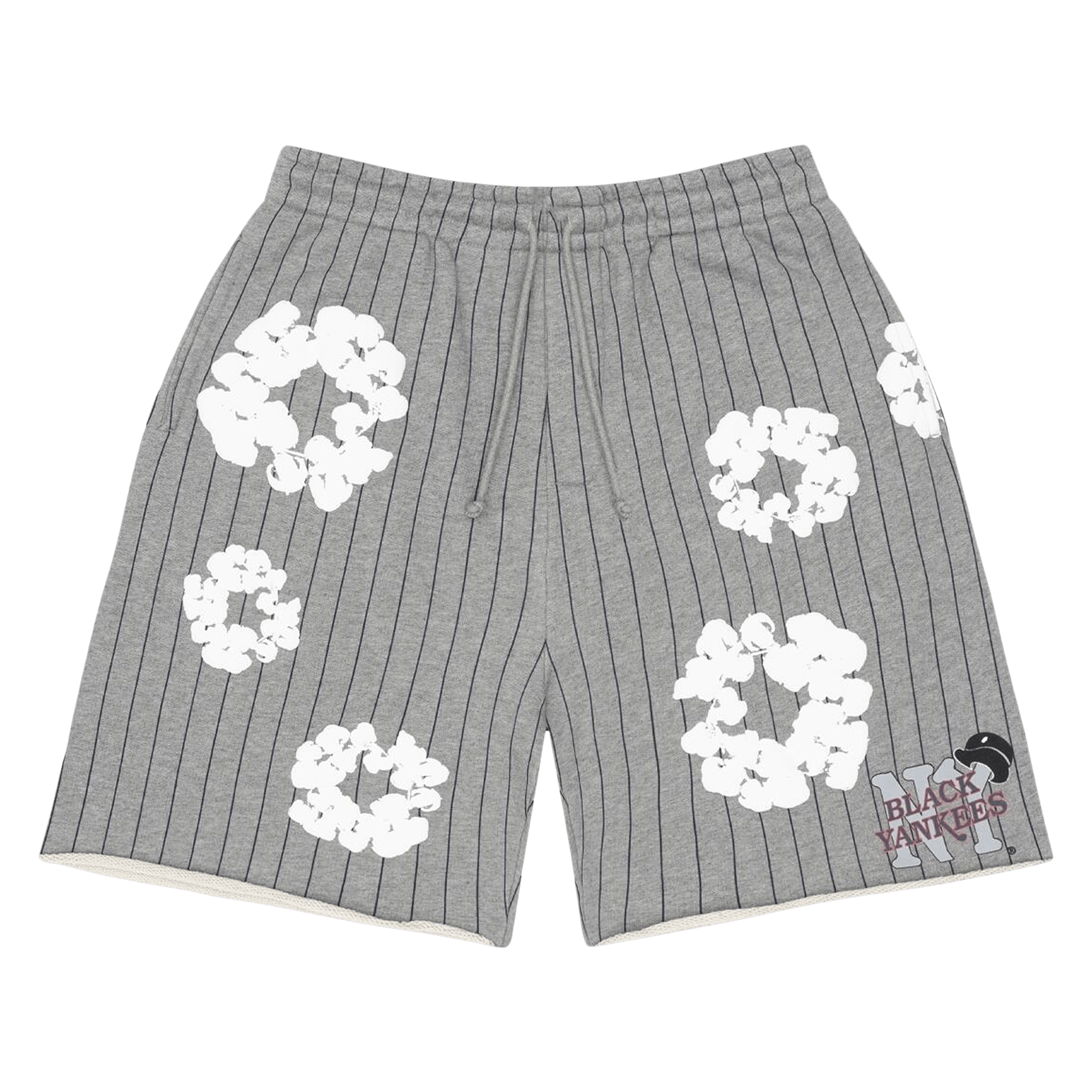 Denim Tears Pinstripe Wreath Sweatshorts 'Grey'