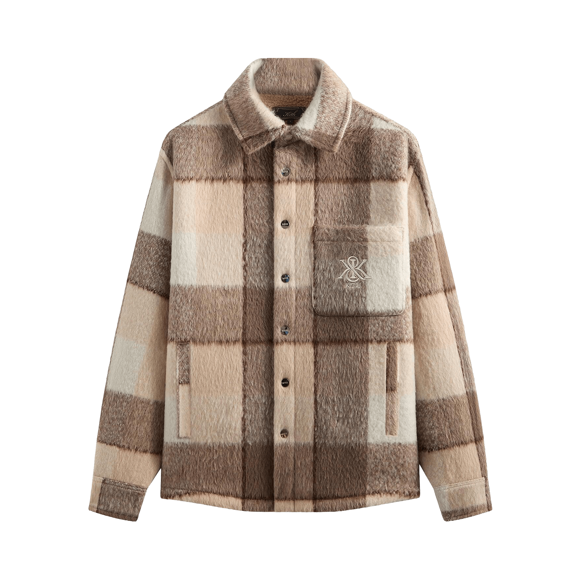 Kith Brushed Plaid Sheridan Shirt Jacket 'Canvas'