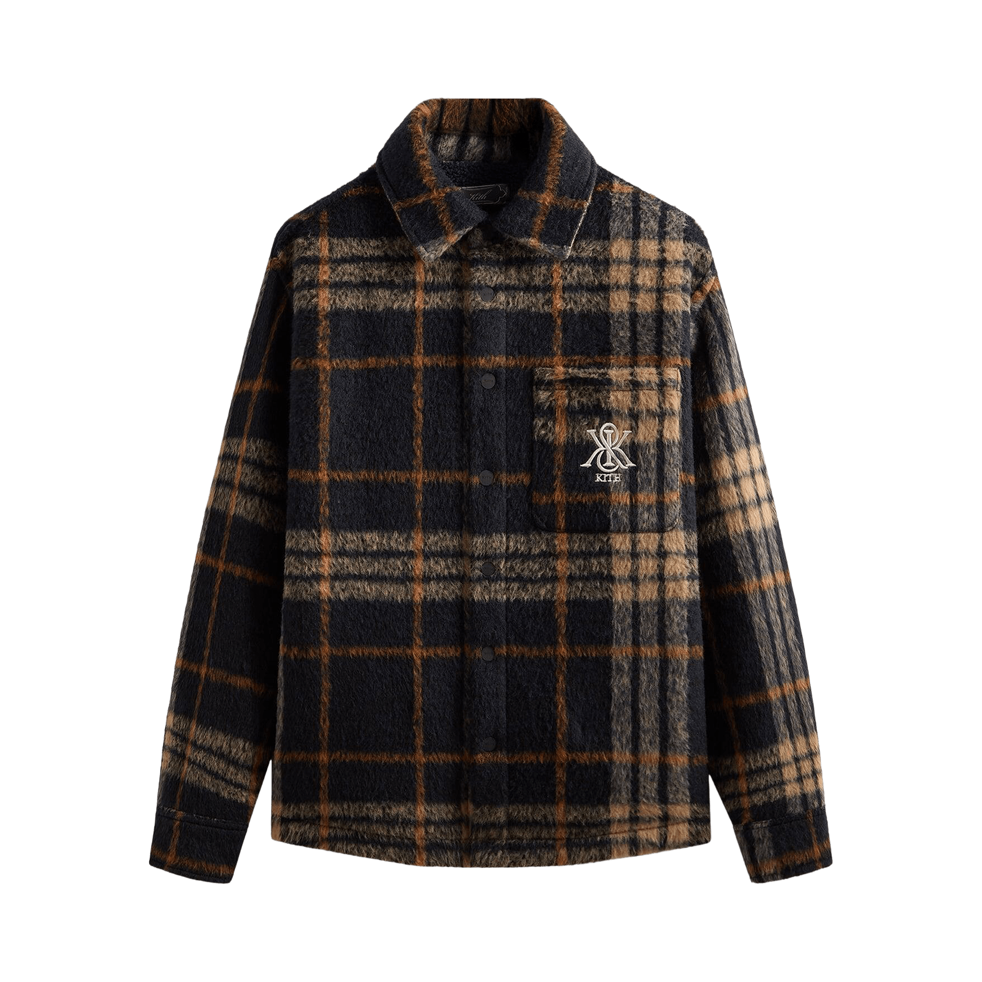 Kith Brushed Plaid Sheridan Shirt Jacket 'Nocturnal'