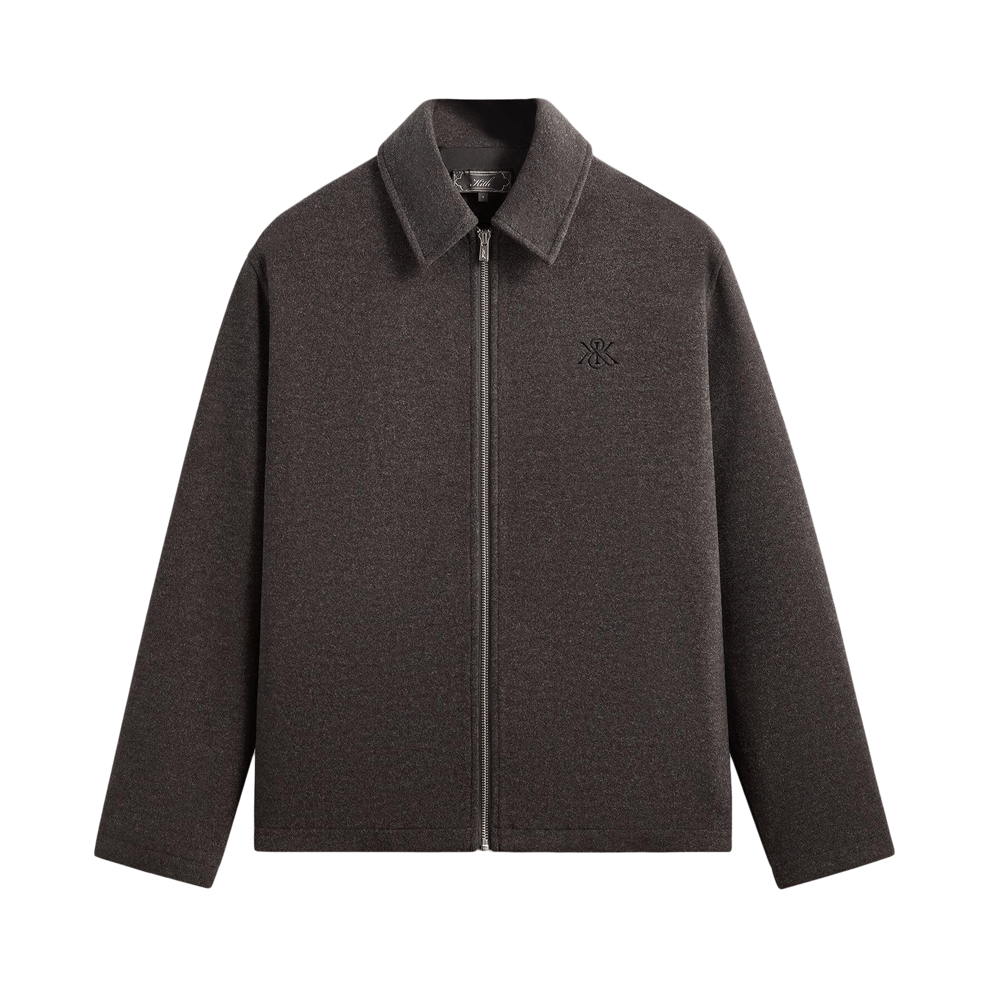 Kith Felted Jersey Lane Coaches Jacket 'Heather Charcoal'