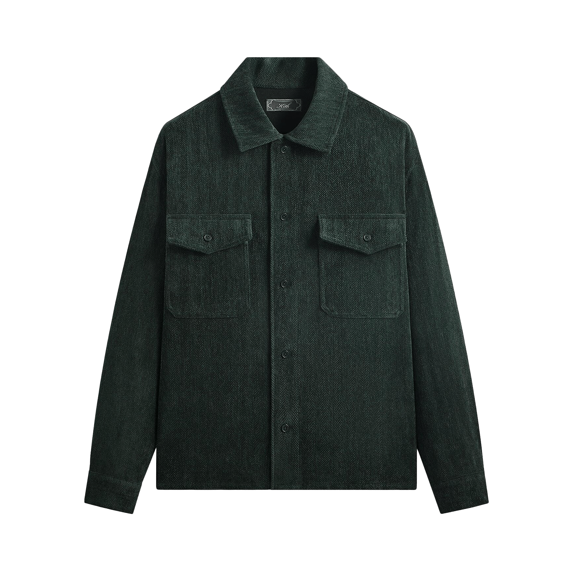 Kith Herringbone Velour Henson Buttondown 'Stadium'
