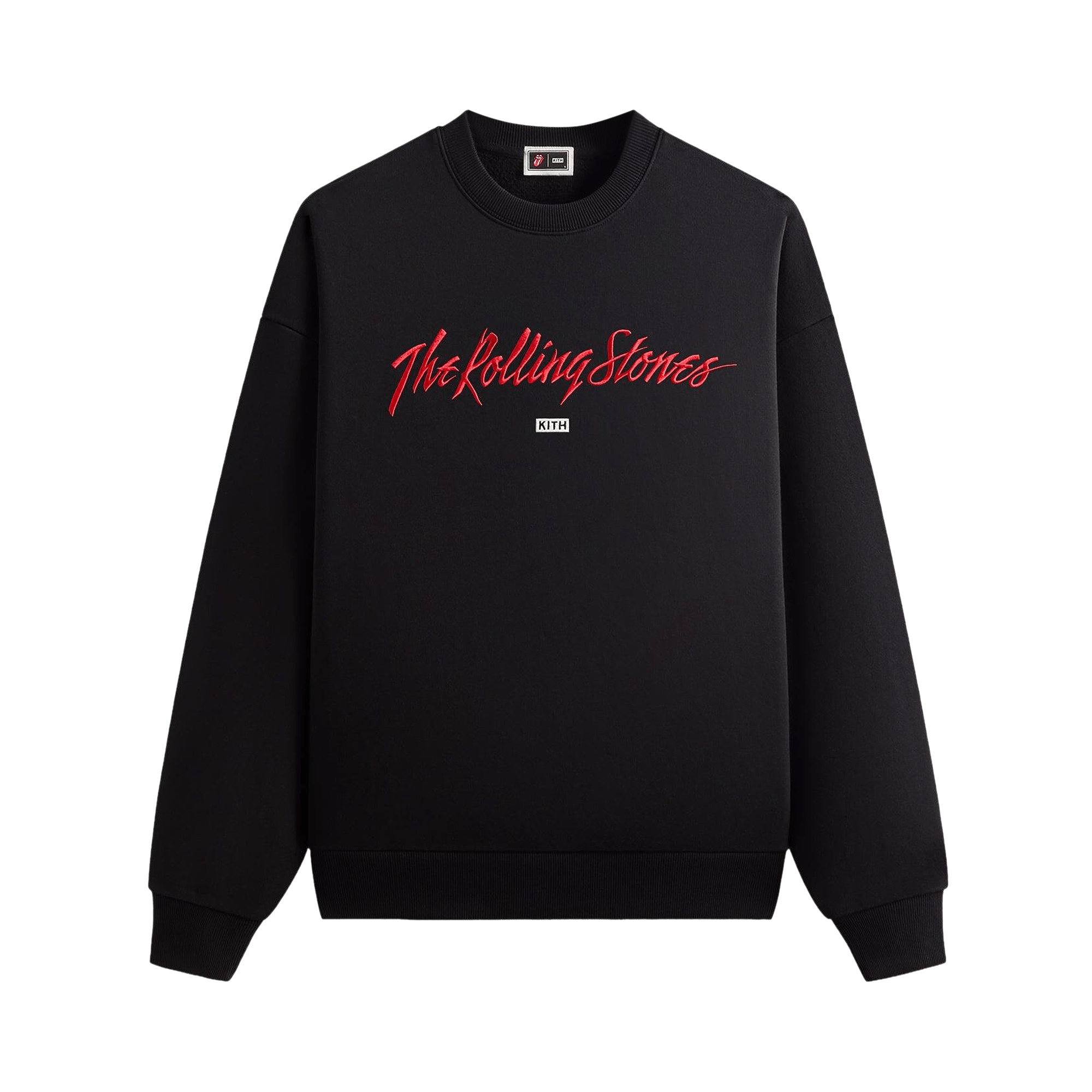 Kith For The Rolling Stones Monogram Tongue Nelson Crew 'Black'