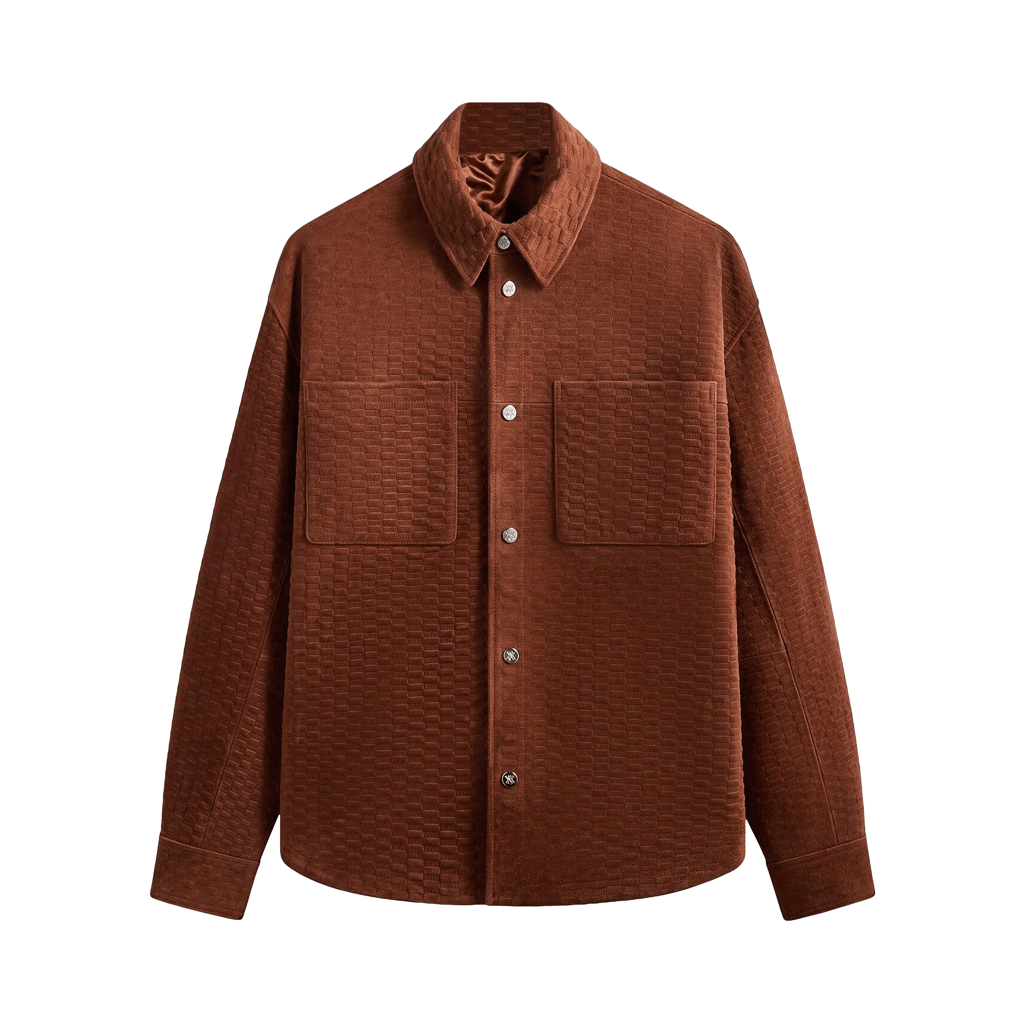 Kith Monogram Suede Apollo Ii Shirt 'Walnut'