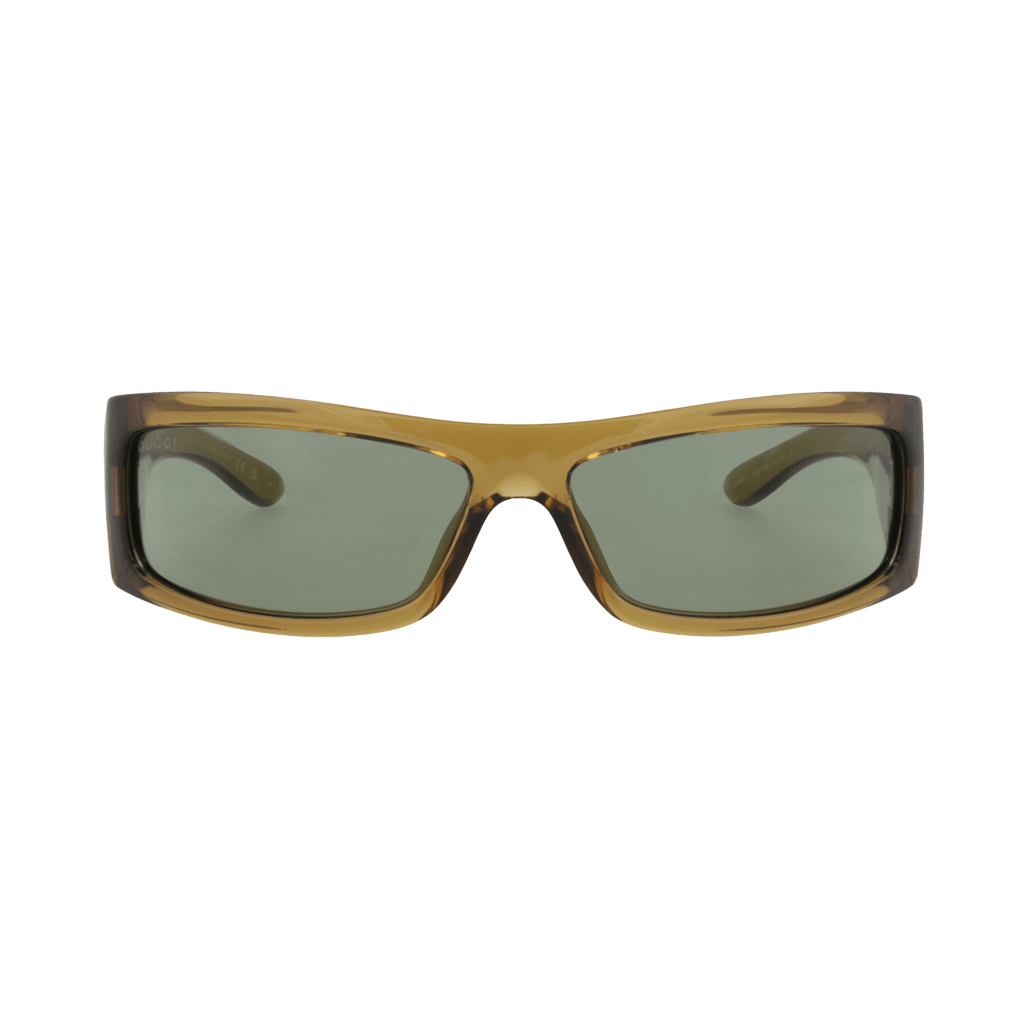Gucci Shield-Frame Injection Sunglasses 'Brown Green'