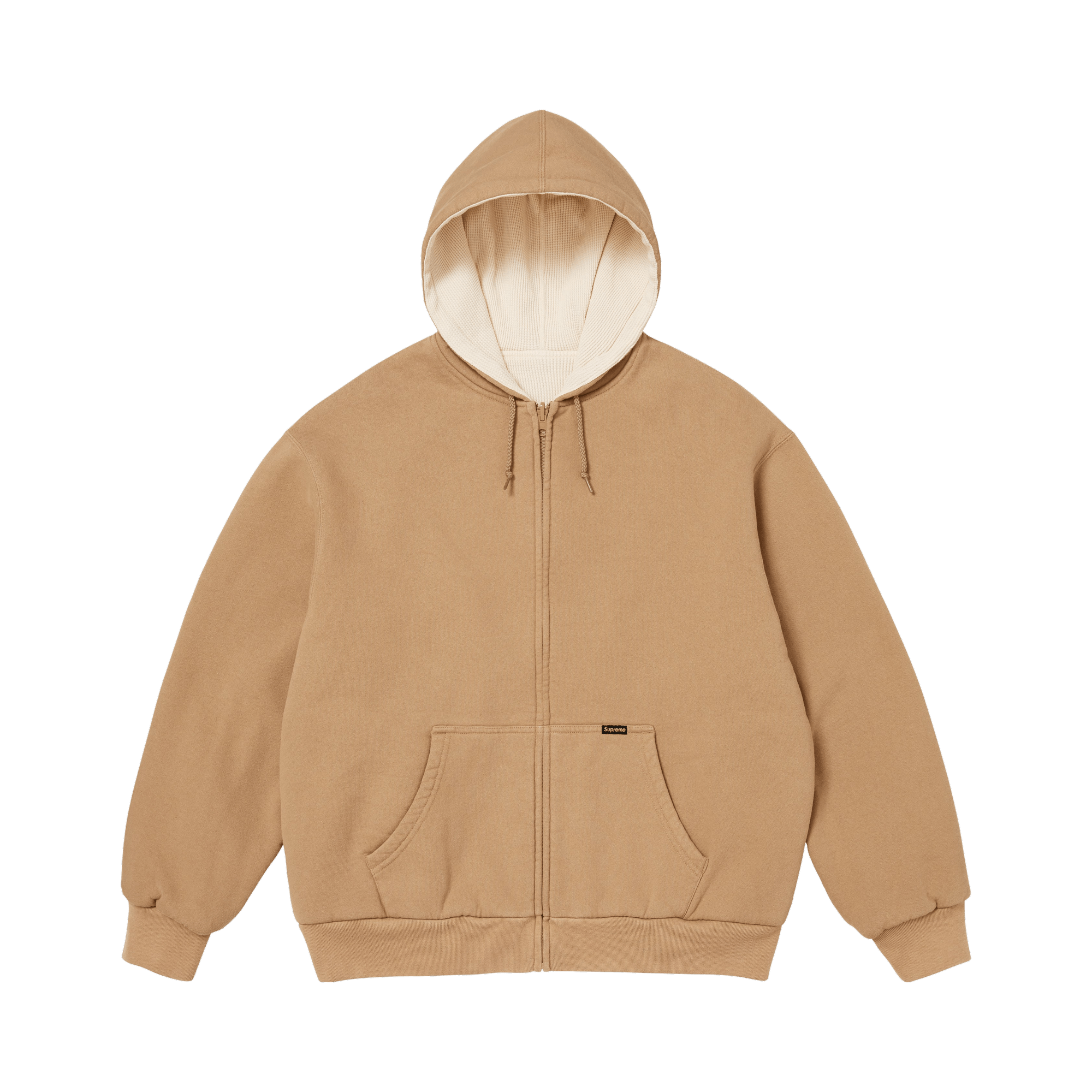 Supreme Reversible Work Zip Up Hooded Sweatshirt 'Light Tan'