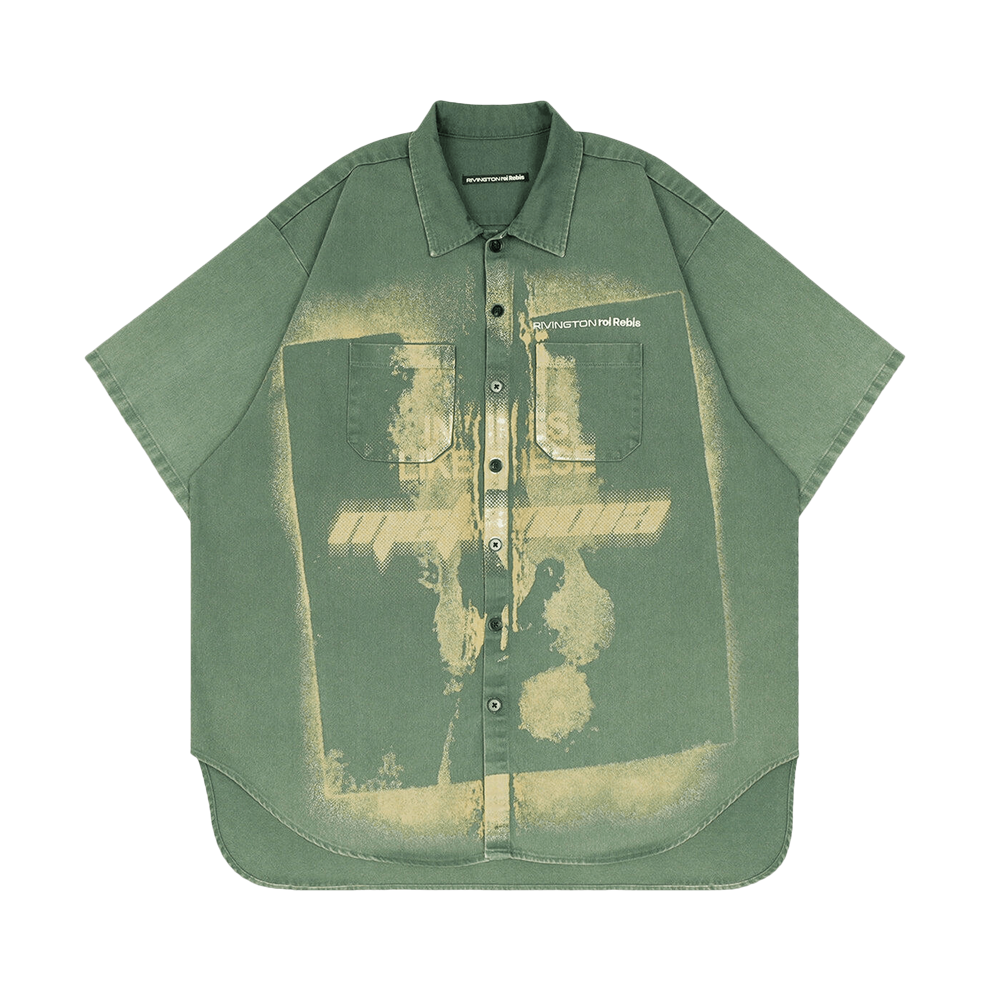RIVINGTON roi Rebis In Times Like These Working Man Shirt 'Green'