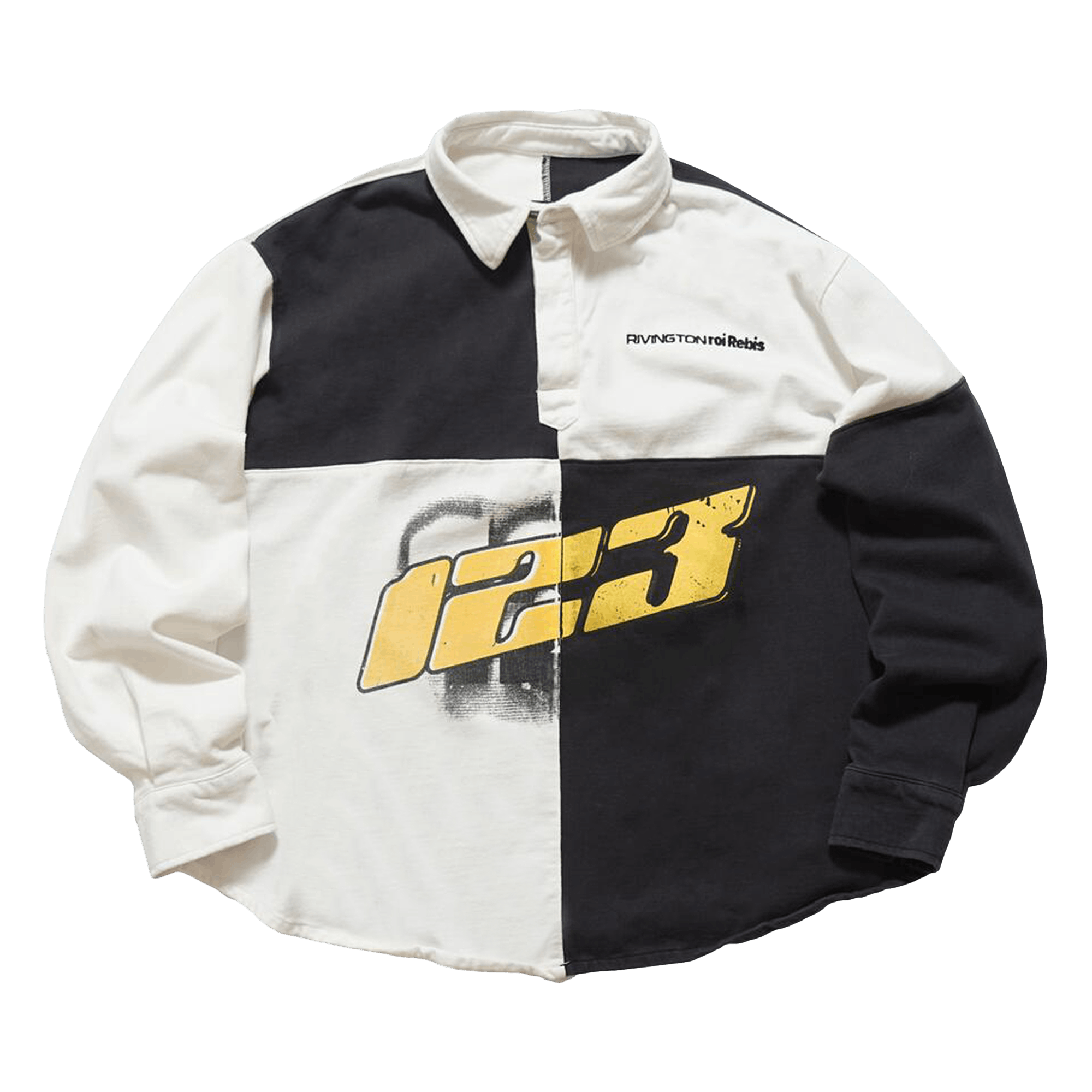 RIVINGTON roi Rebis Meta Rugby Shirt 'Black/White'