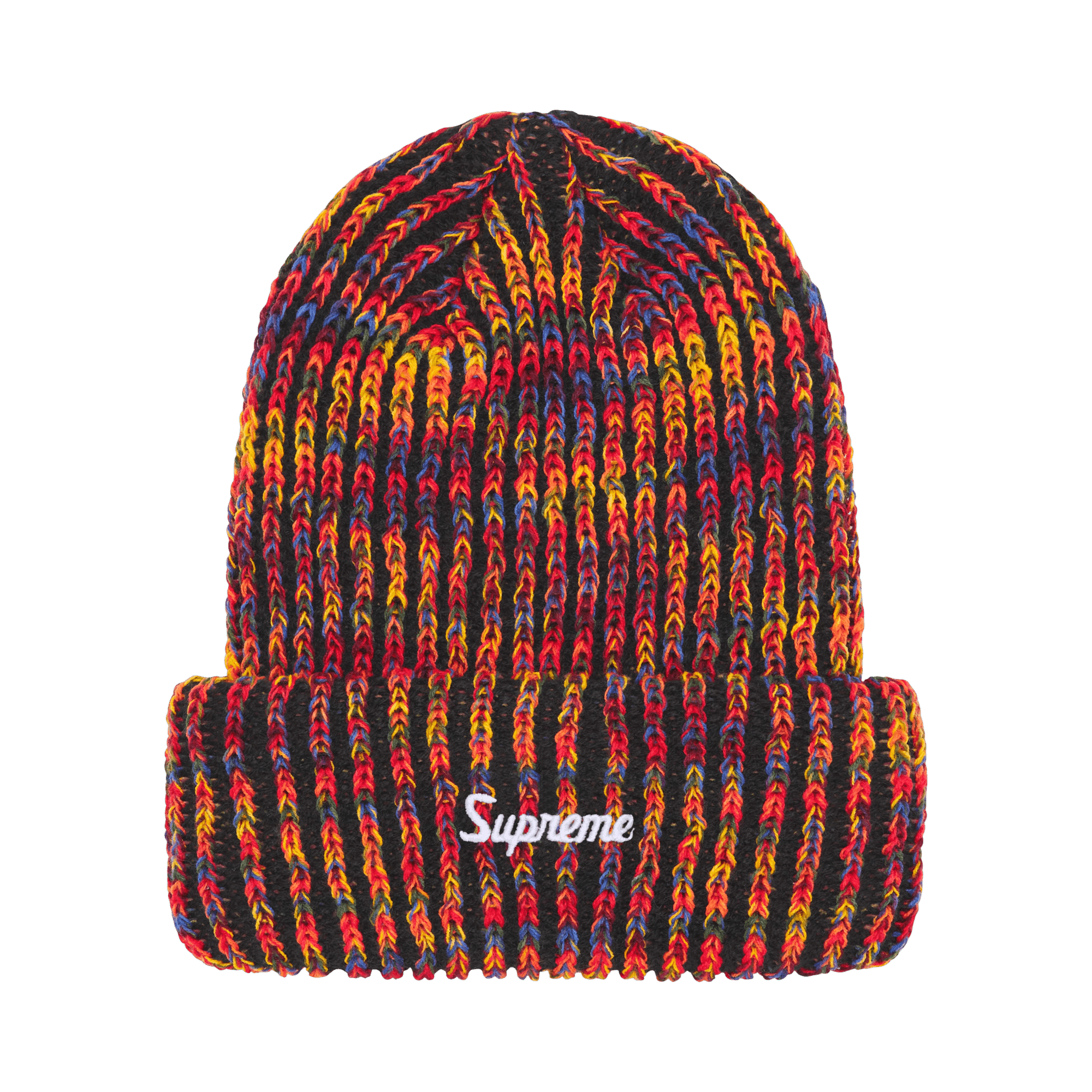 Supreme Rainbow Loose Gauge Beanie 'Black'