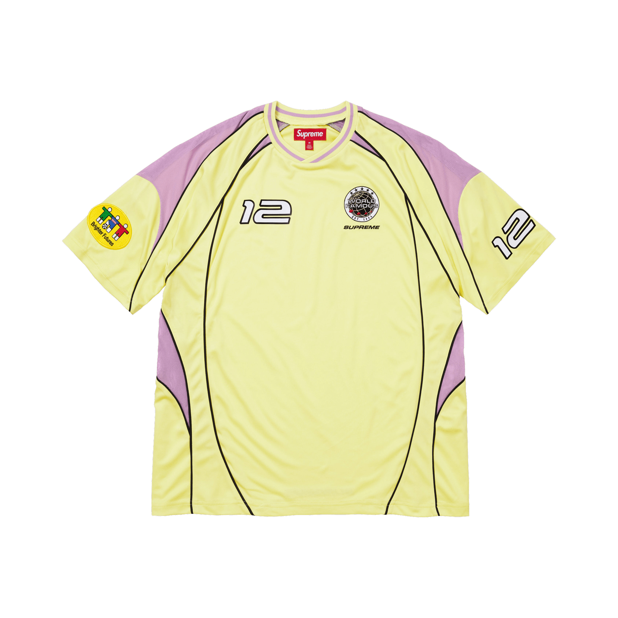 Supreme Piping Soccer Jersey 'Pale Yellow'