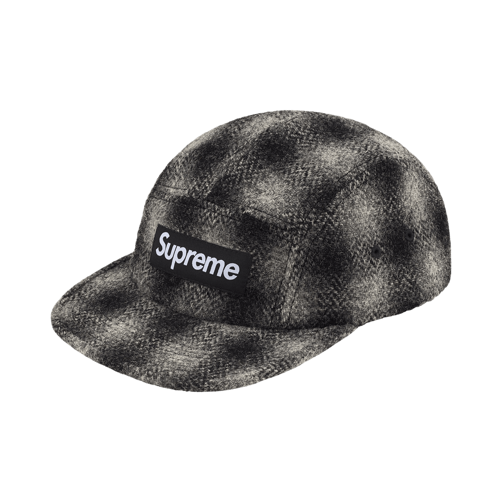 Supreme Harris Tweed Camp Cap 'Black'