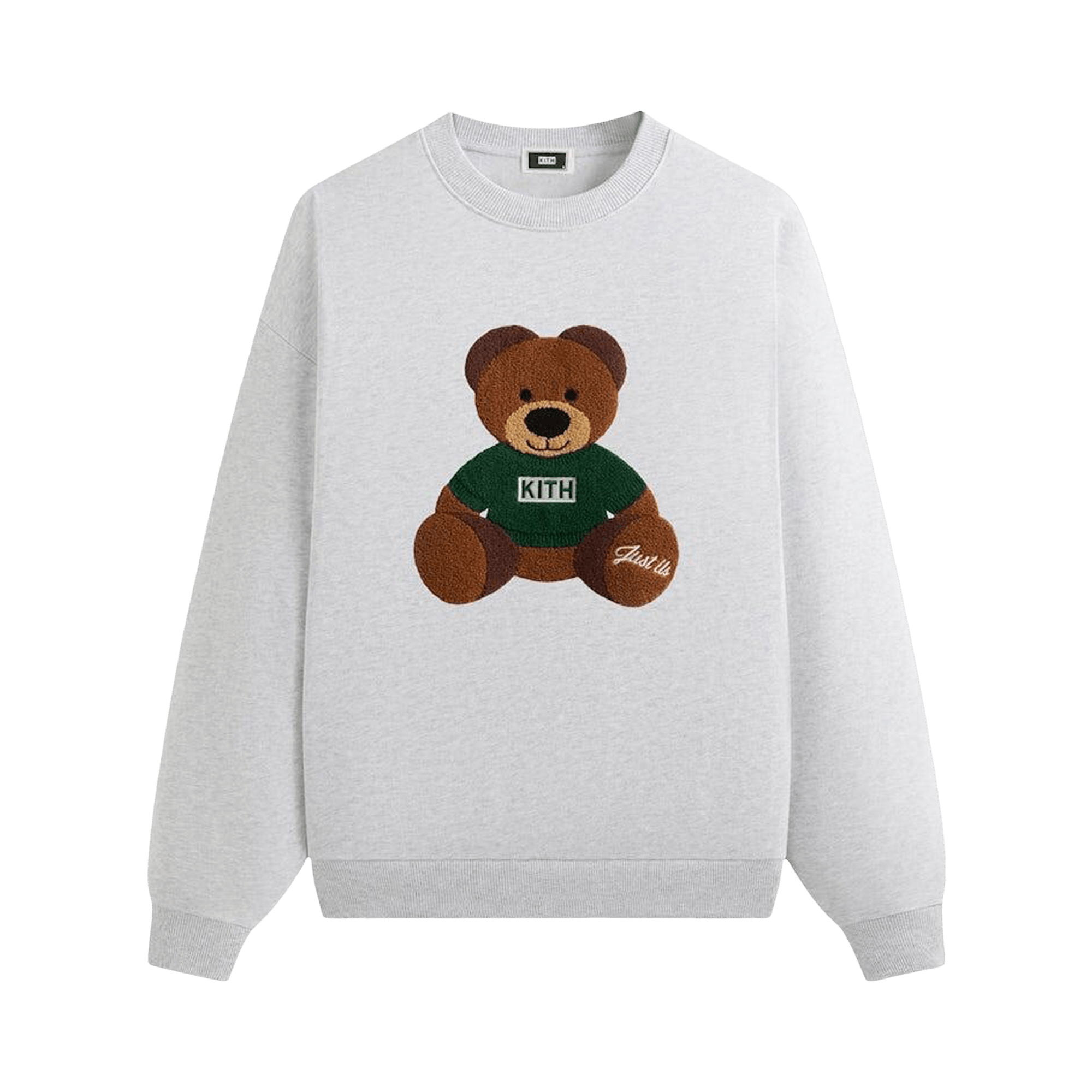 Kith Kithmas Teddy Nelson Crewneck 'Light Heather Grey'