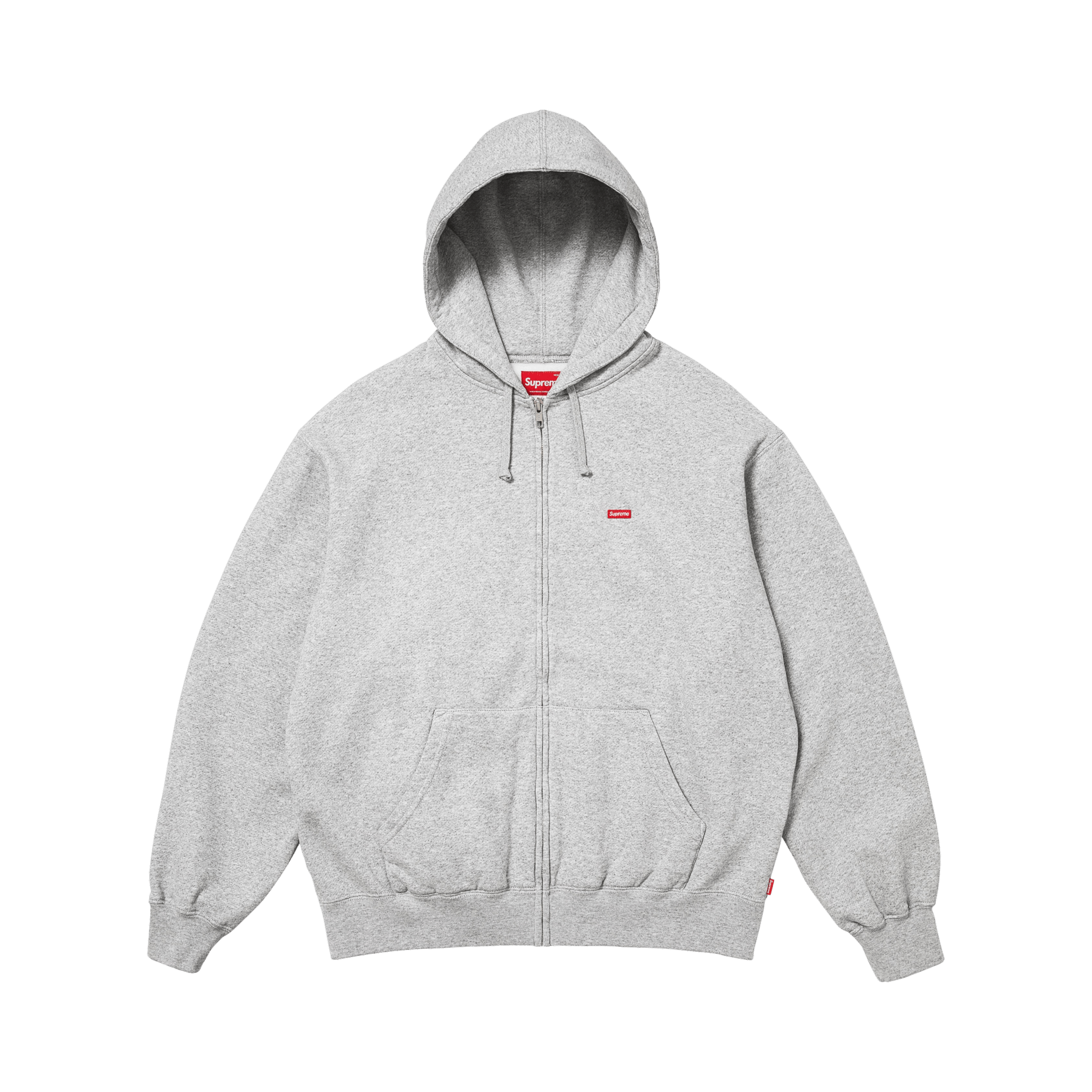Supreme Small Box Zip Up Hooded Sweatshirt 'Heather Grey'