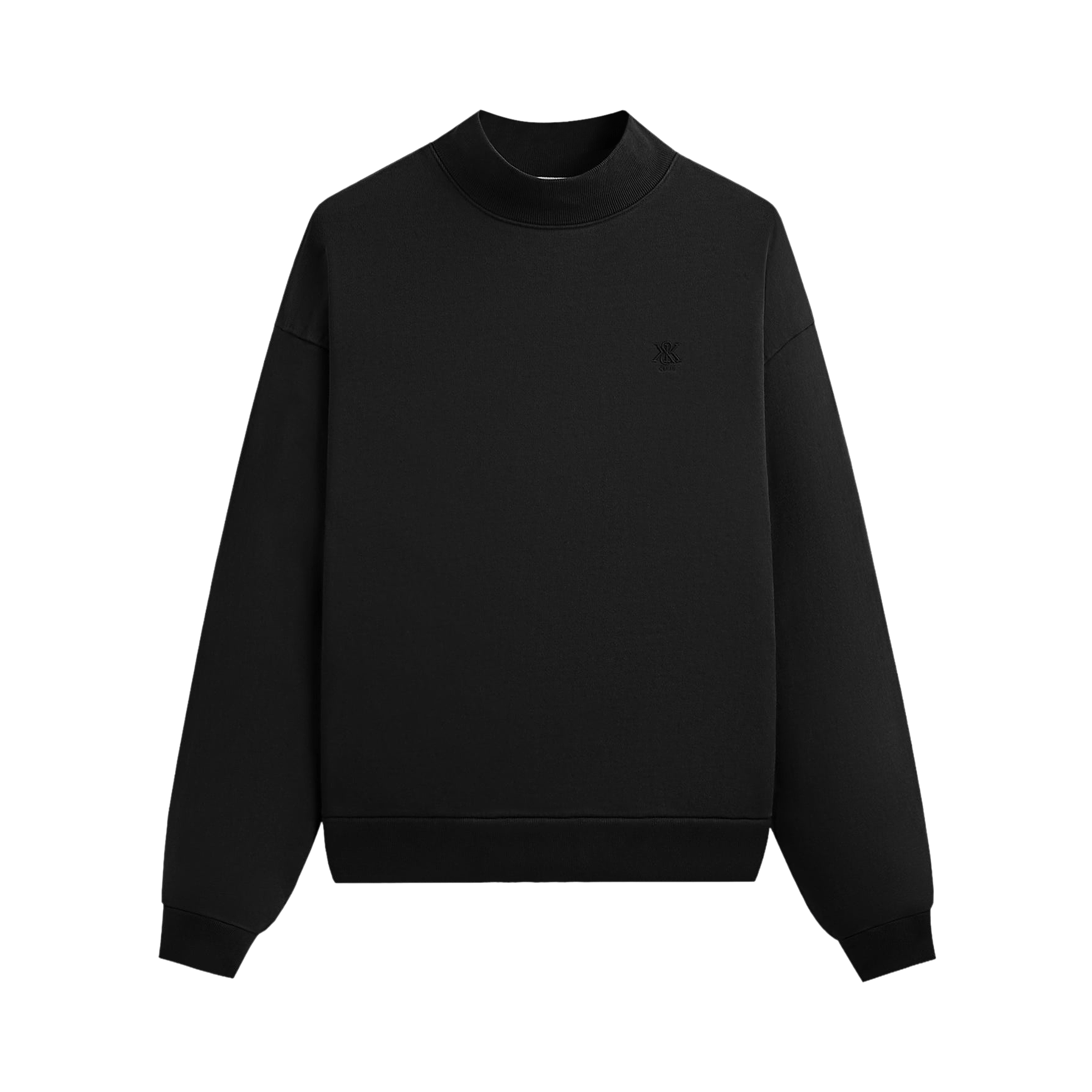 Kith Garment Dyed Fleece Mockneck Sweatshirt 'Black'