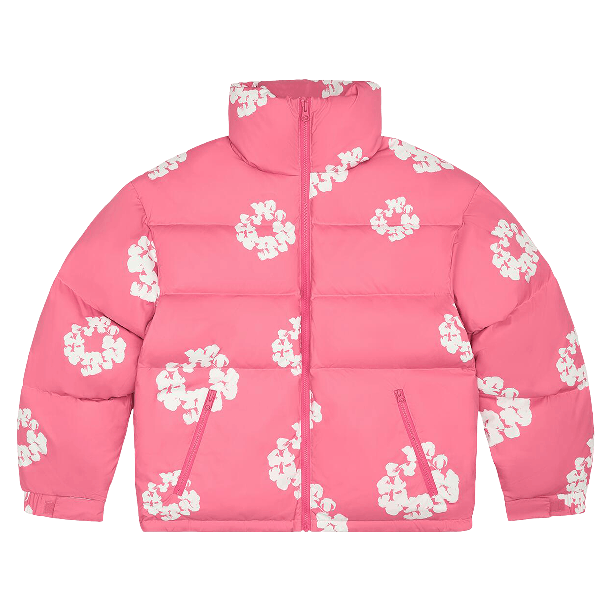 Denim Tears Cotton Wreath Puffer Jacket 'Pink'