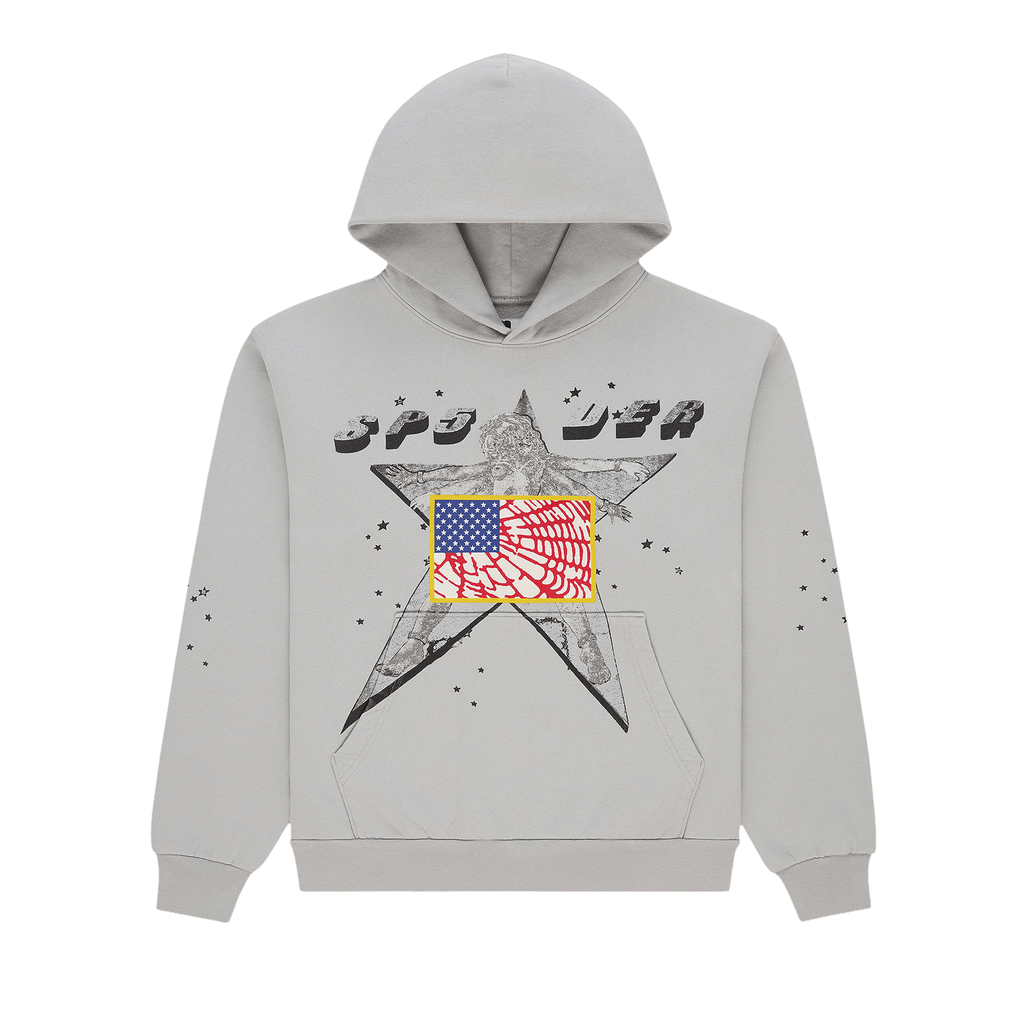 Sp5der Star Girl Hoodie 'Grey'