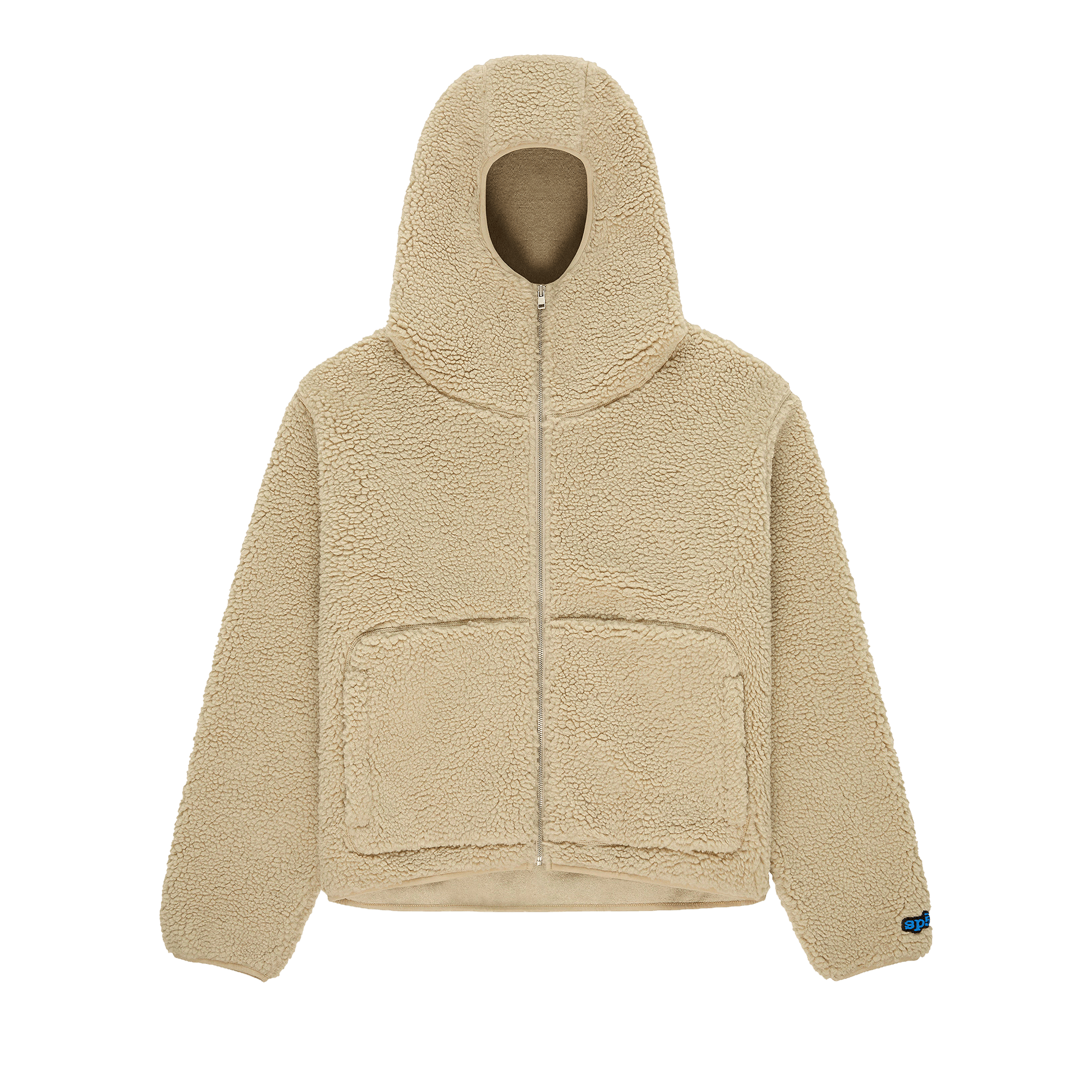 Sp5der Teddy Fleece Zip Up 'Tan'