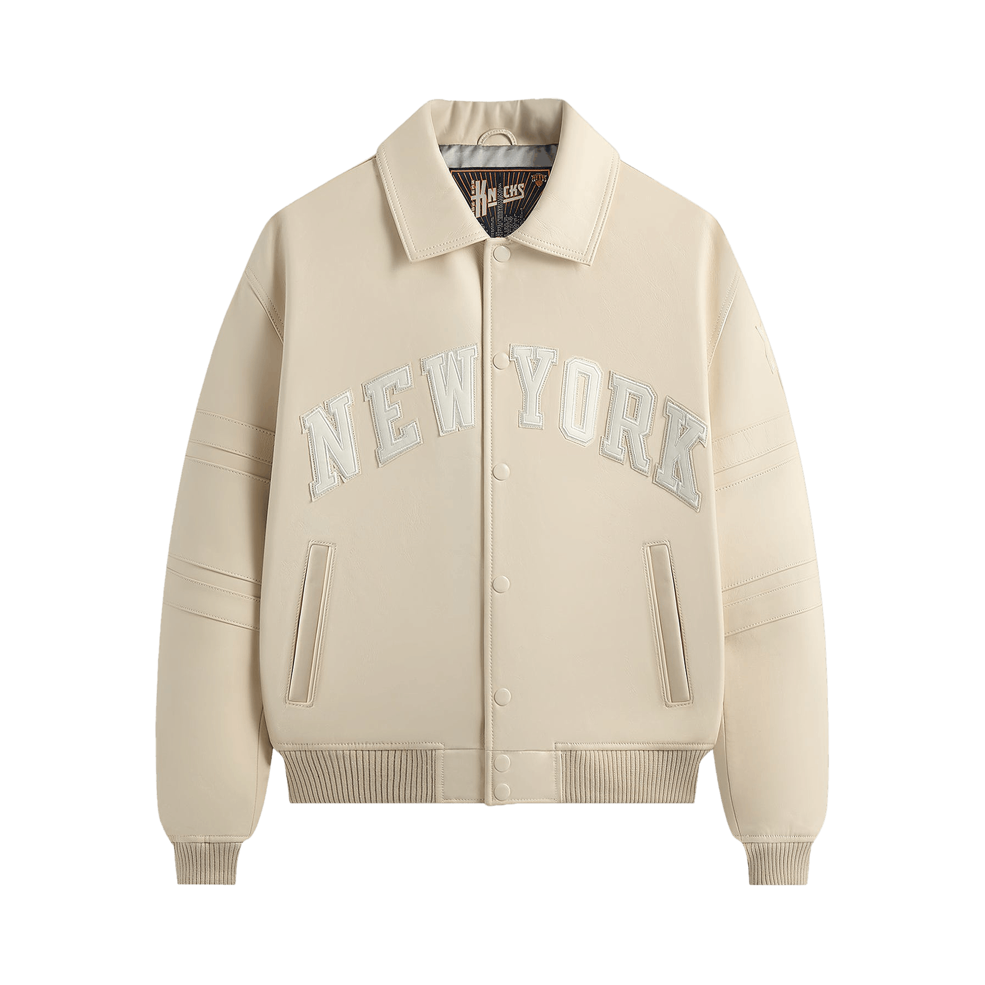Kith x Avirex For The New York Knicks Patrick Ewing Legend Jacket 'Sandrift'