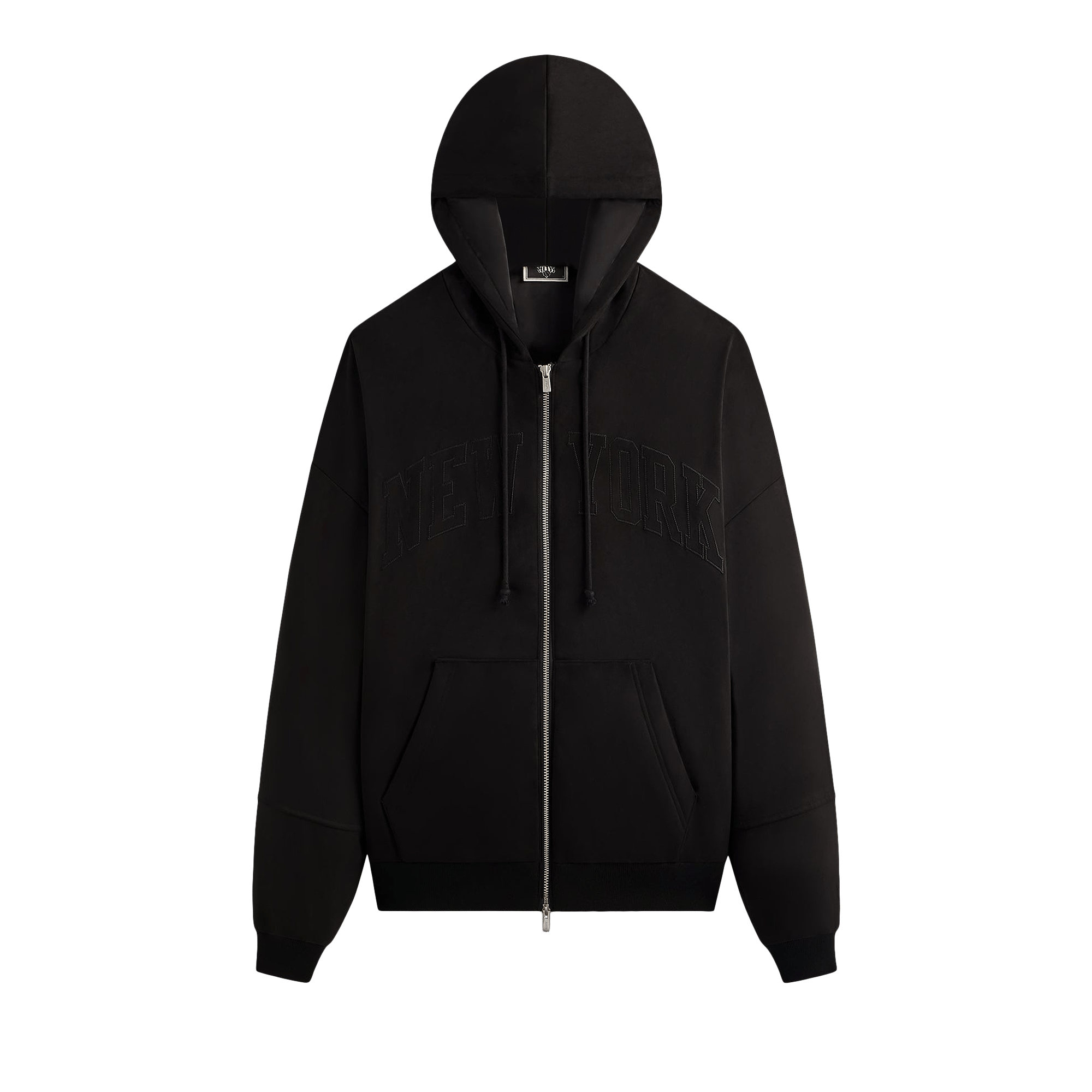 Kith For The New York Knicks Tonal Microsuede Braxton Hoodie 'Black'