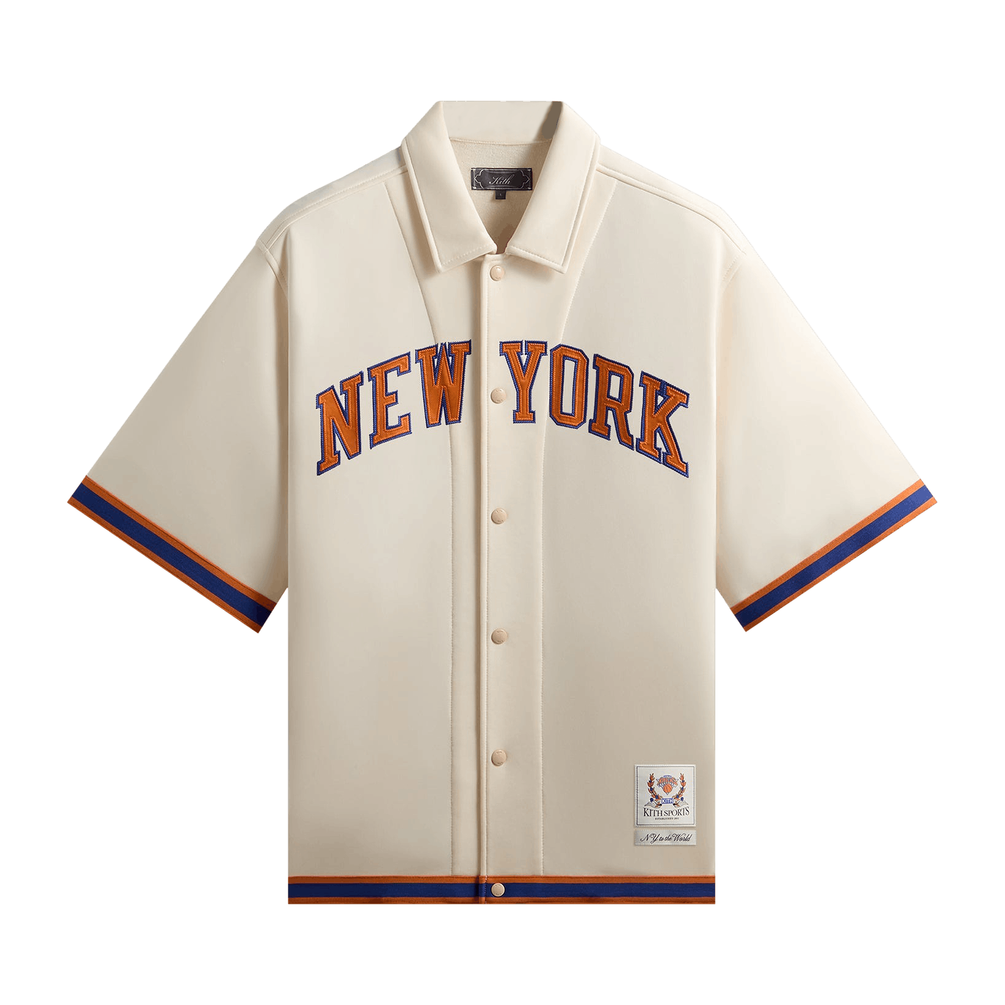 Kith For The New York Knicks Patrick Ewing Woodpoint Shirt 'Sandrift'