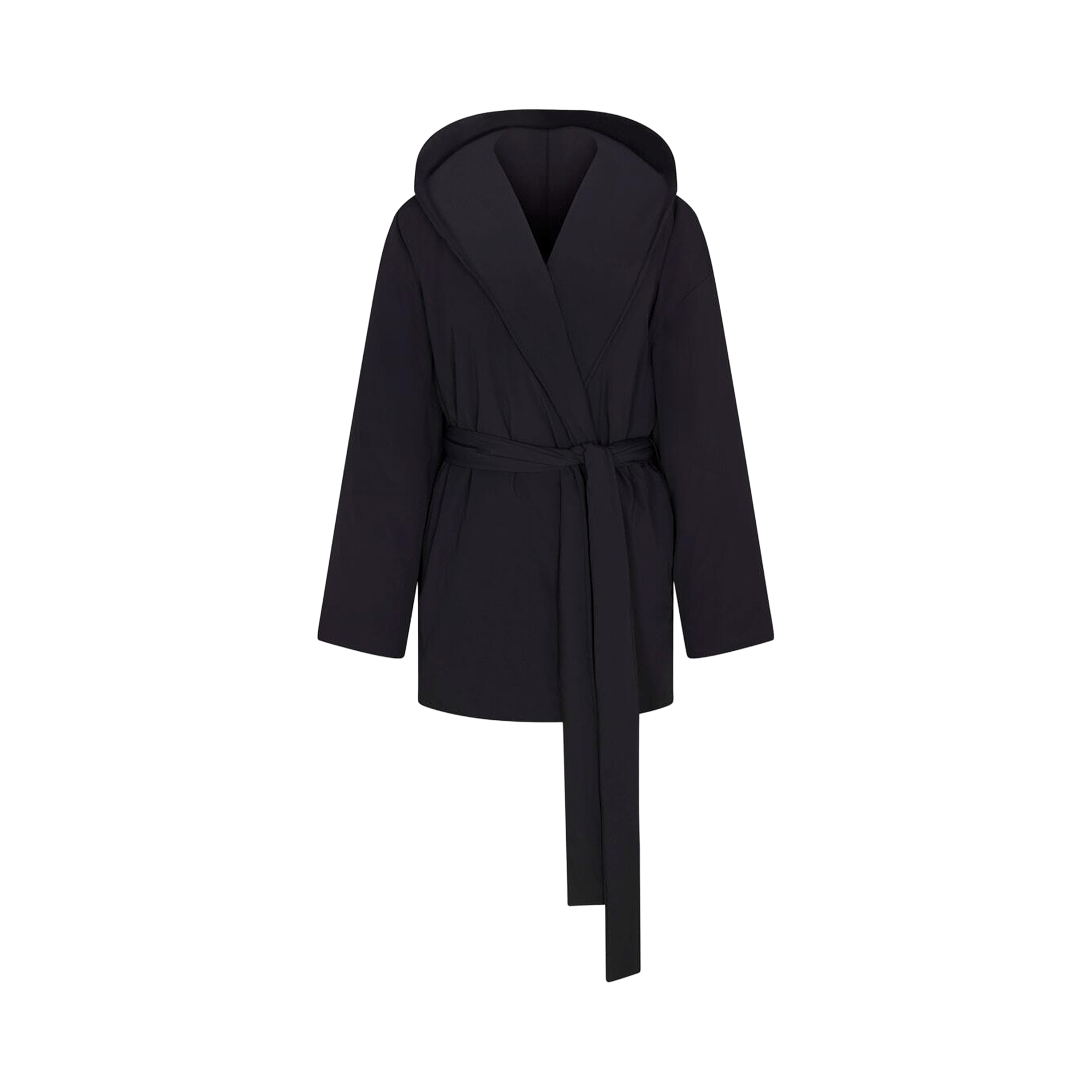 NikeSKIMS Woven Nylon Wrap Coat 'Obsidian/Obsidian'