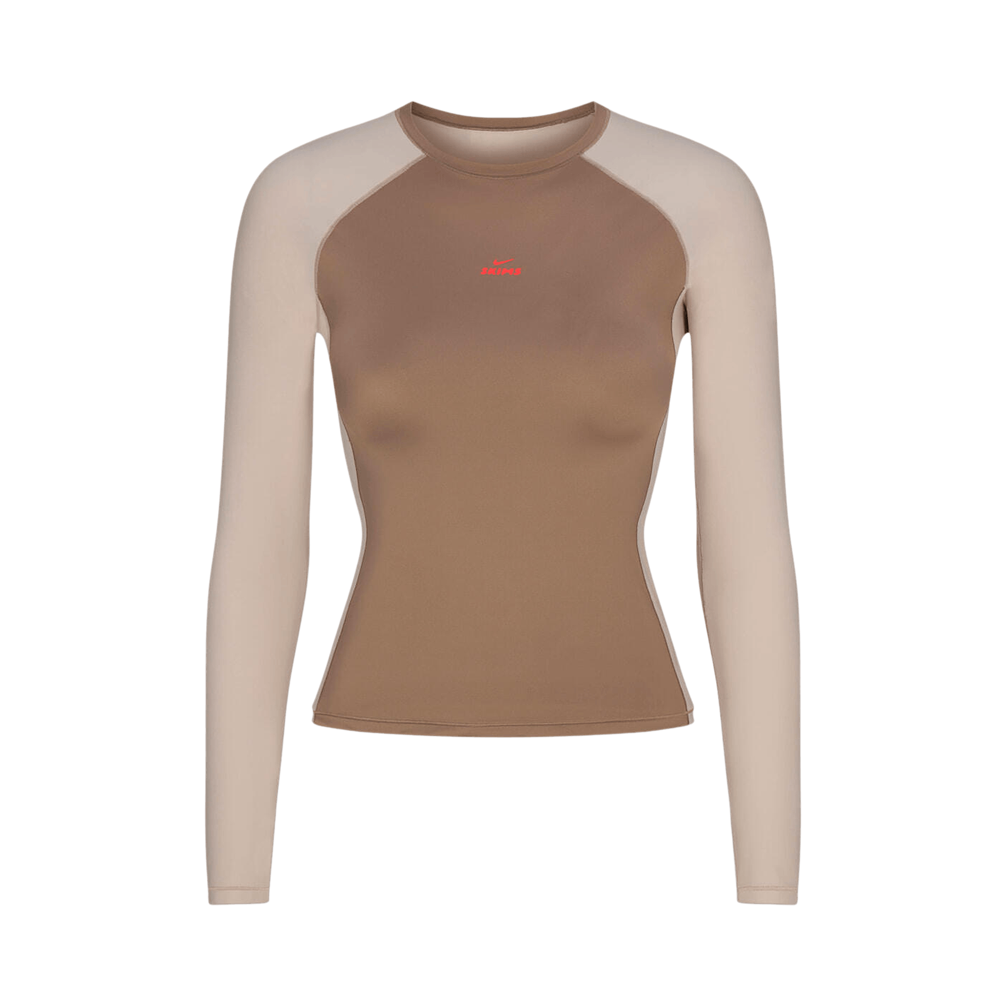 NikeSKIMS Shine Long-Sleeve Crew-Neck Top 'Truffle/Stone'