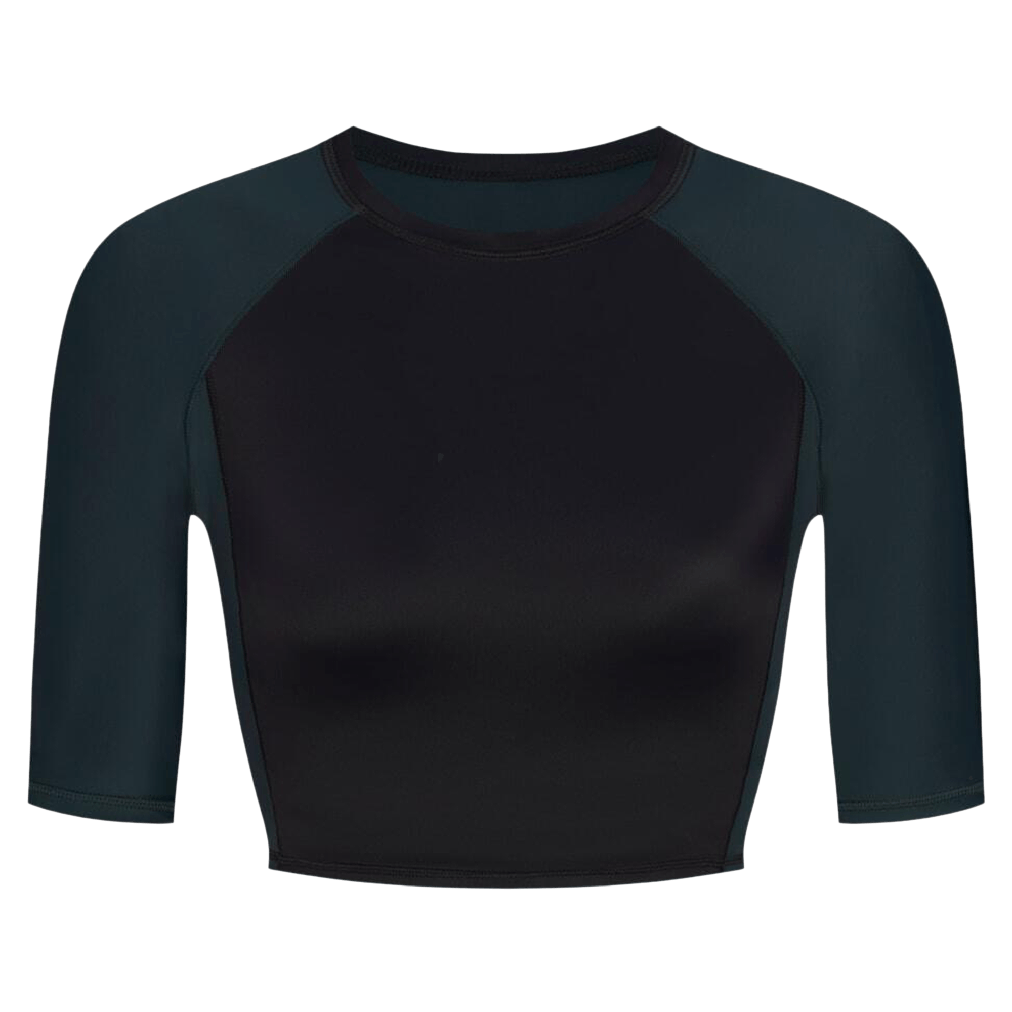 NikeSKIMS Shine Padded 1/2-Sleeve Crop Top 'Obsidian/Dark Teal'