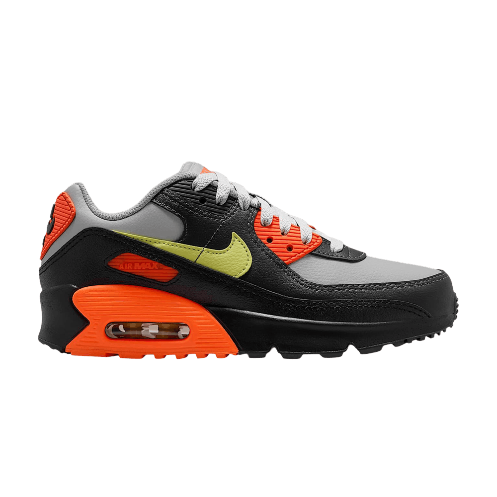 Nike Air Max 90 LTR GS 'Light Smoke Grey/Hyper Crimson/Black/Limelight'