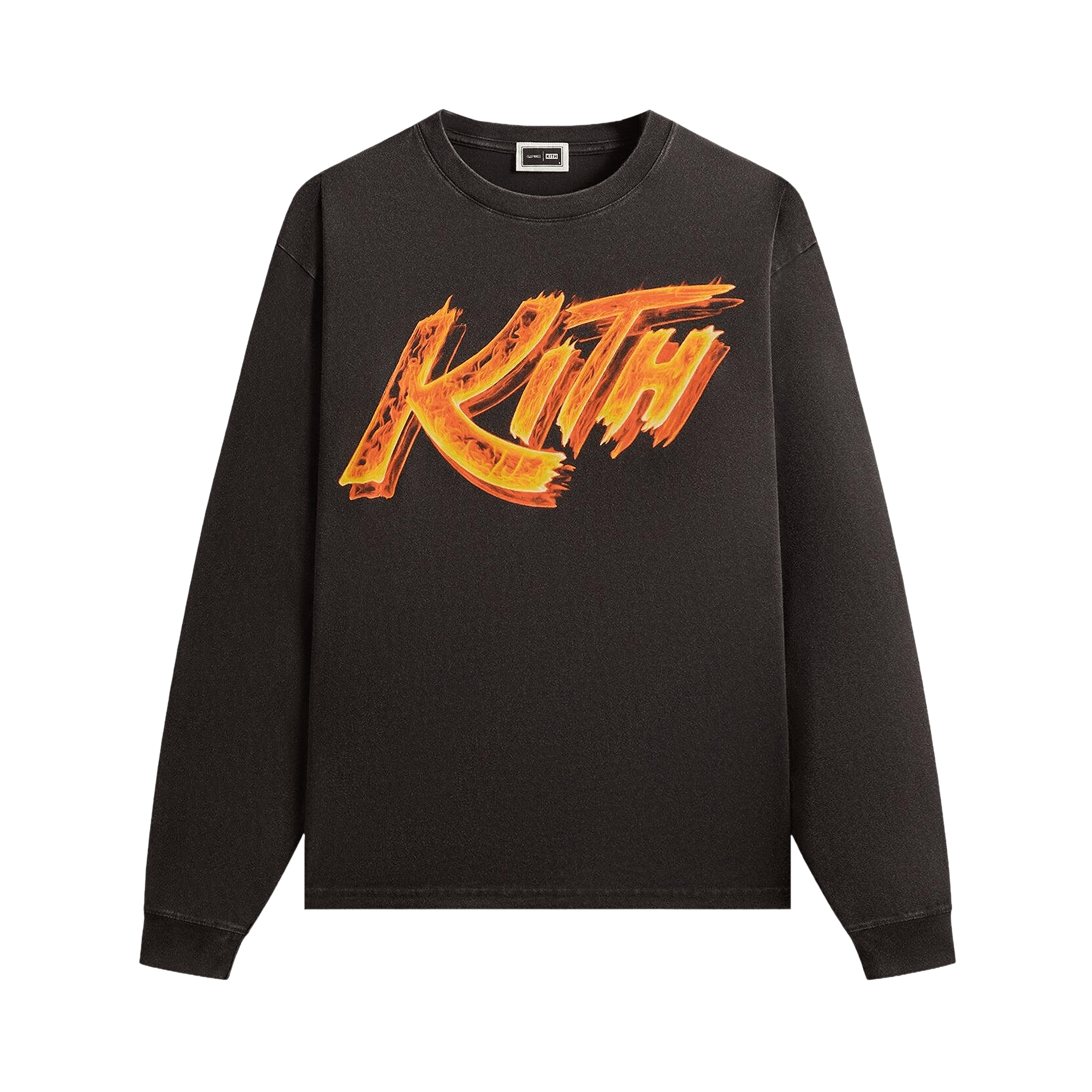 Kith x Capcom Street Fighter Flame Vintage Long-Sleeve Tee 'Black'