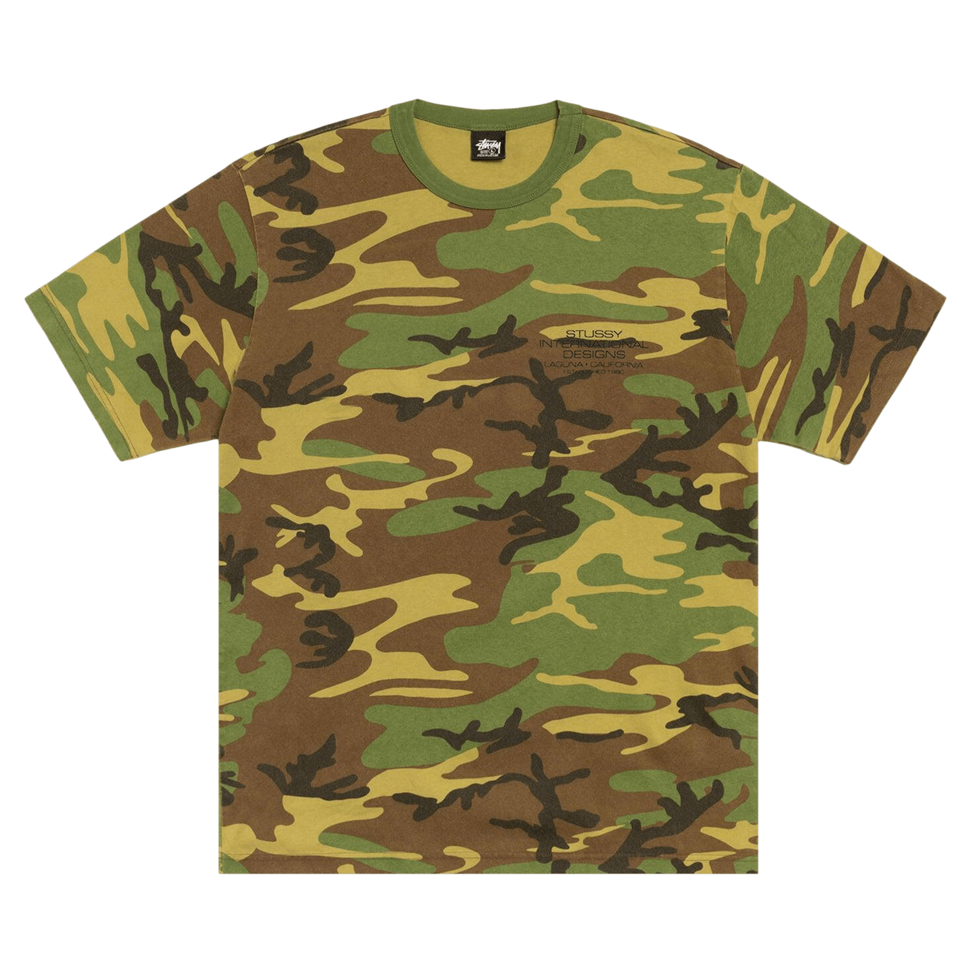 Stussy International Design Tee Pigment Dyed 'Camo'