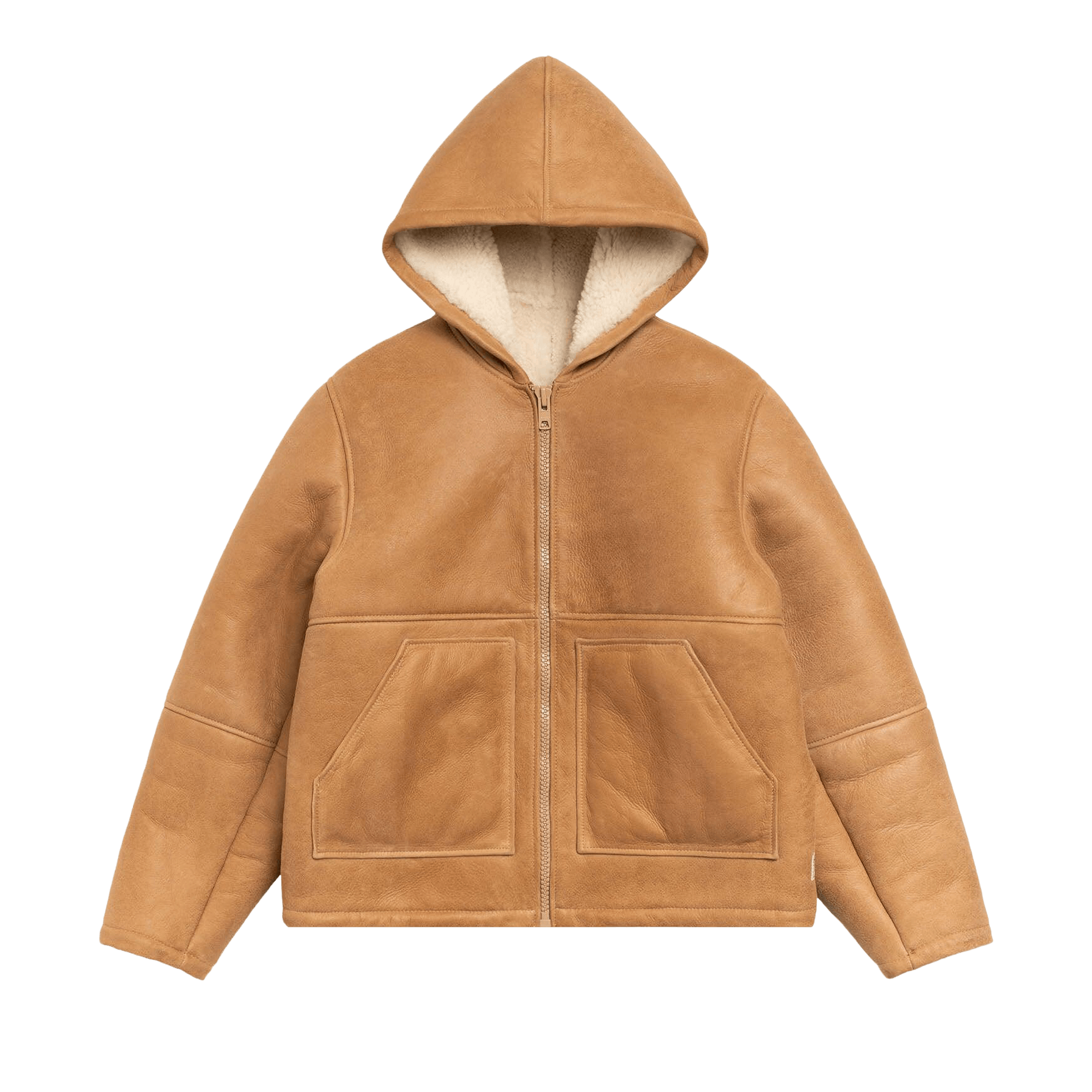 Stussy Shearling Hooded Jacket 'Tan'