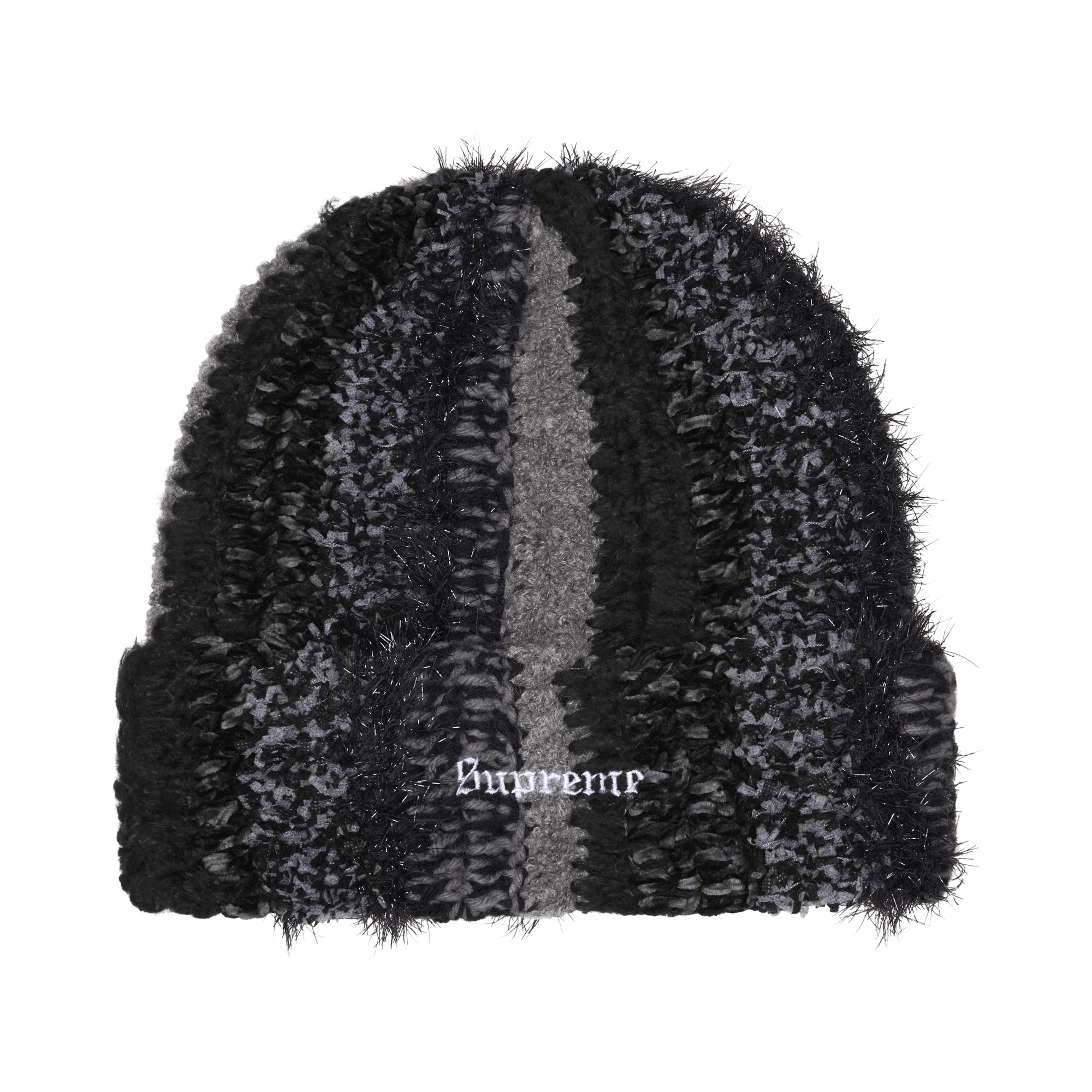 Supreme Tinsel Stripe Beanie 'Black'