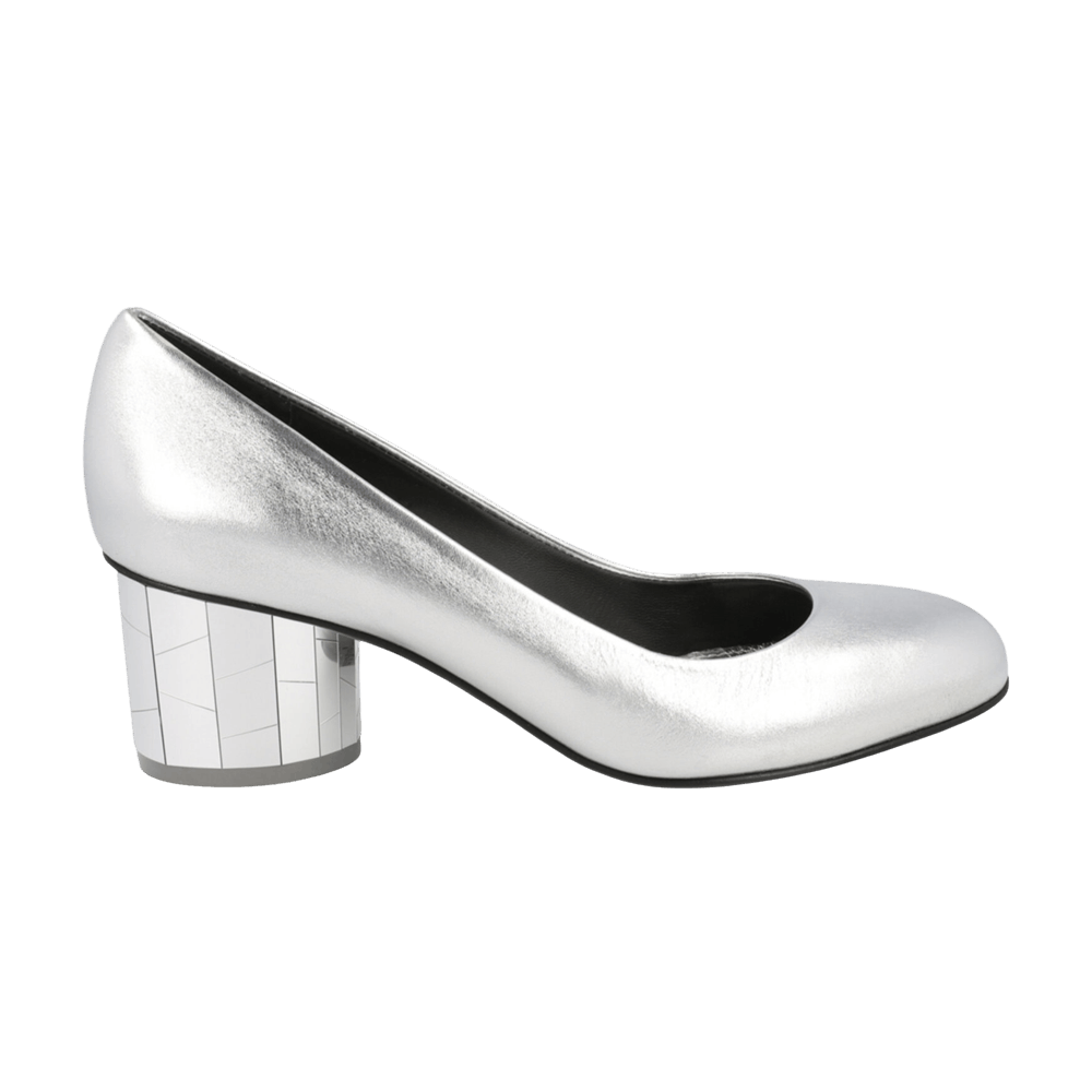Ferragamo Wmns Farrah Metallic Leather Pump 'Grey'