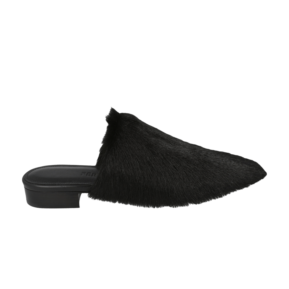 Ferragamo Wmns Selestina Fur Mule 'Nero'
