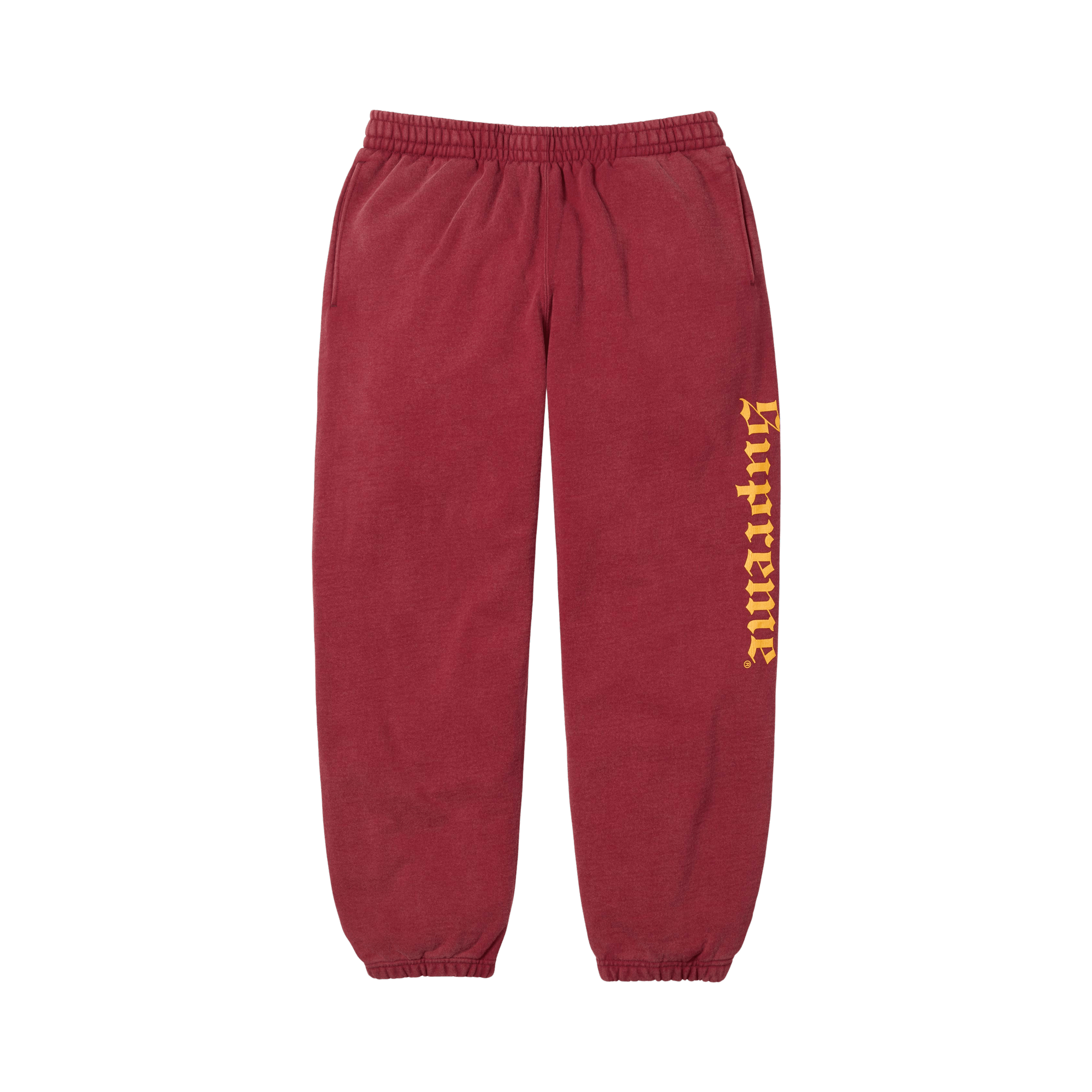 Supreme Washed Old English Sweatpant 'Cardinal'