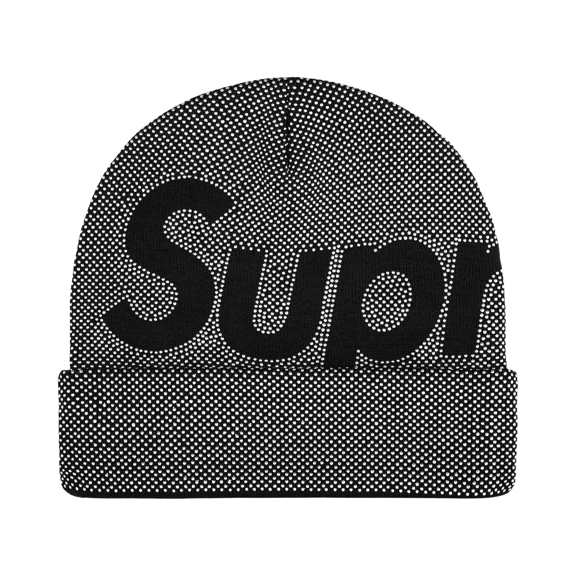 Supreme Studded Knockout Big Logo Beanie 'Black'