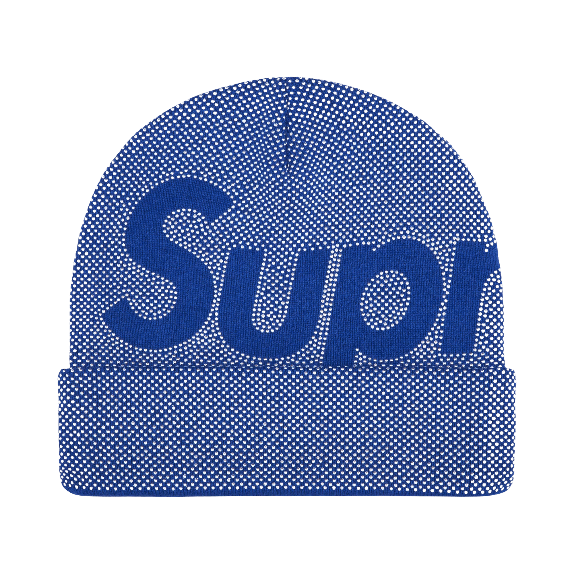 Supreme Studded Knockout Big Logo Beanie 'Royal'