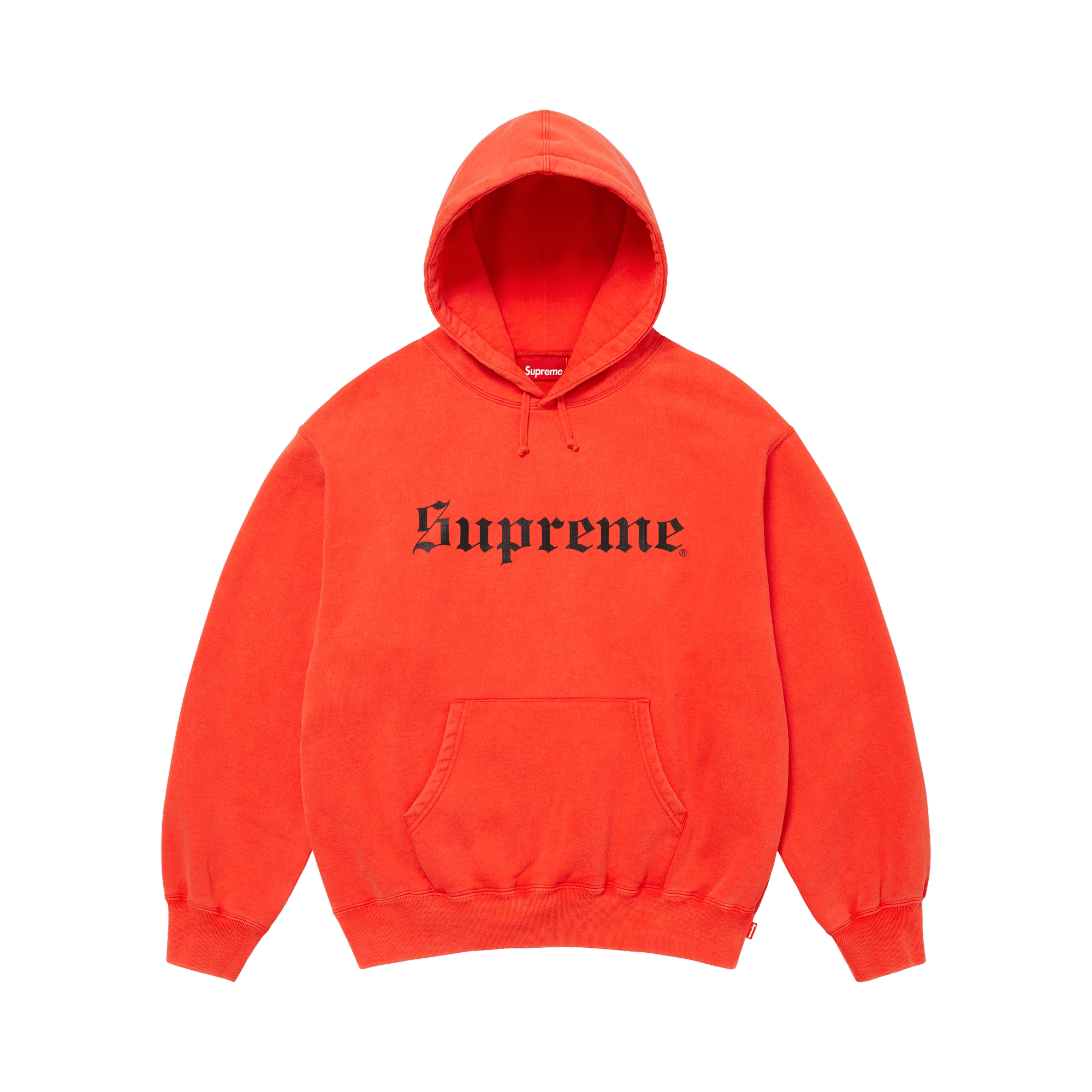 Supreme Washed Old English Hooded Sweatshirt 'Orange'