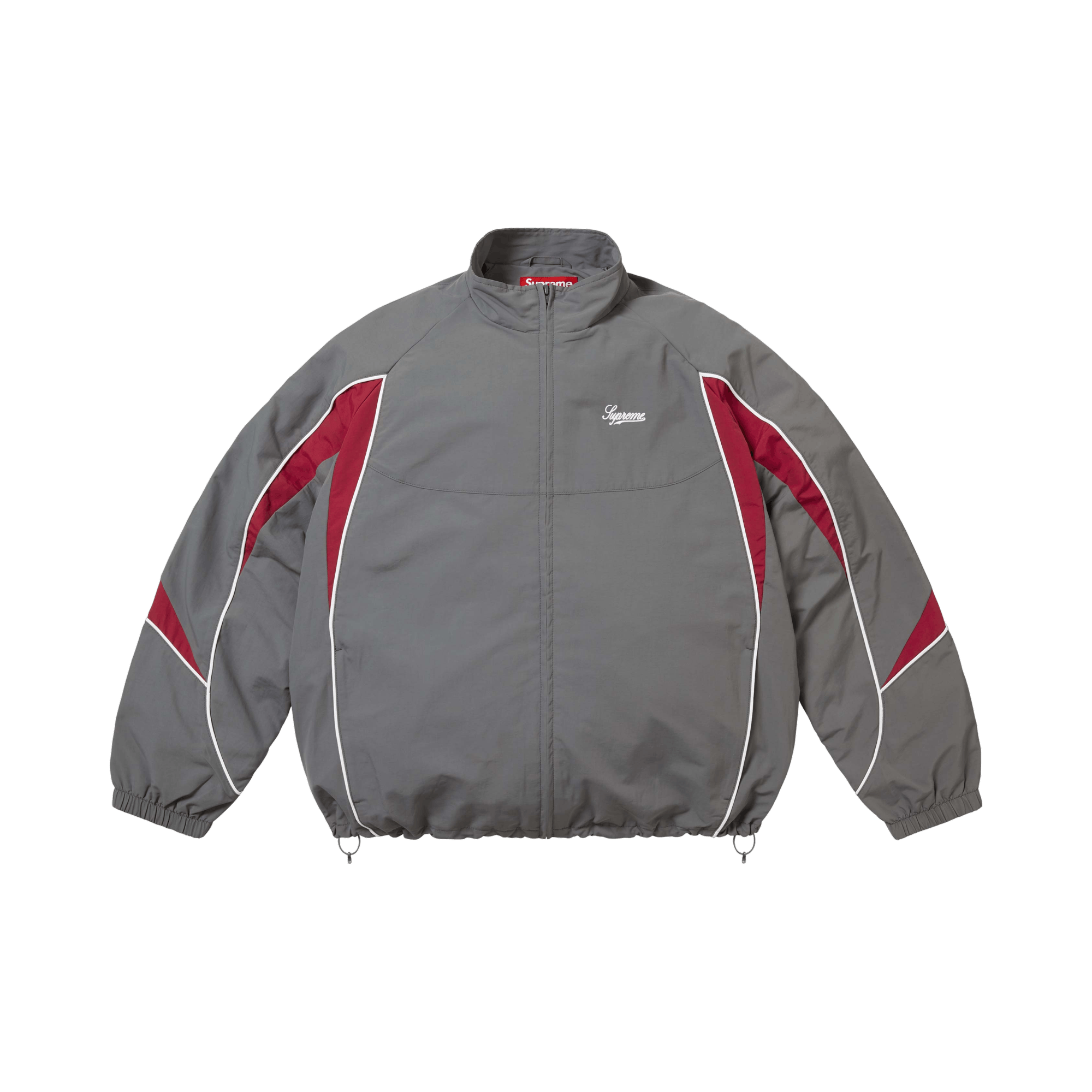 Supreme Contrast Piping Track Jacket 'Grey'