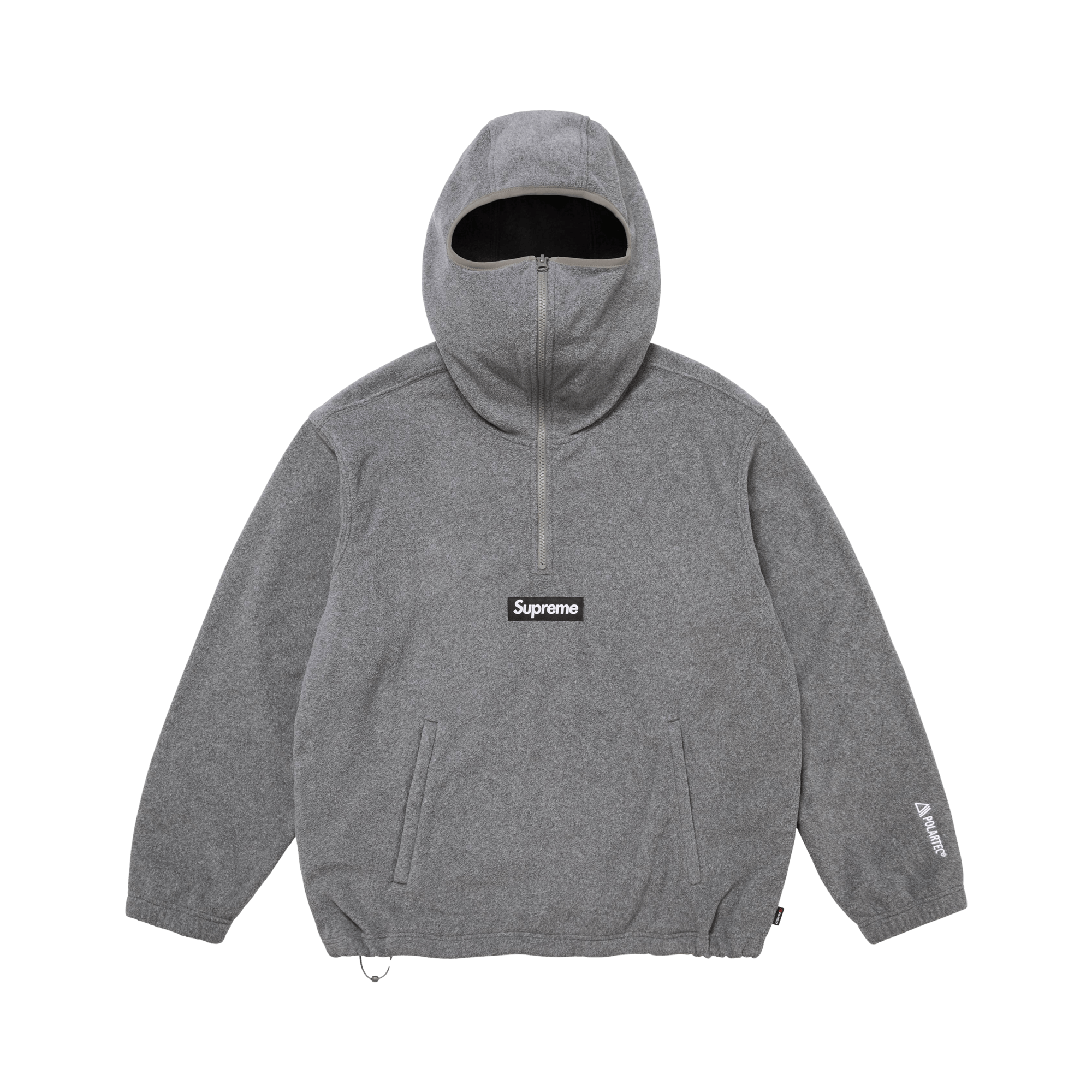 Supreme Polartec Face Mask Half Zip Hooded Sweatshirt 'Grey'
