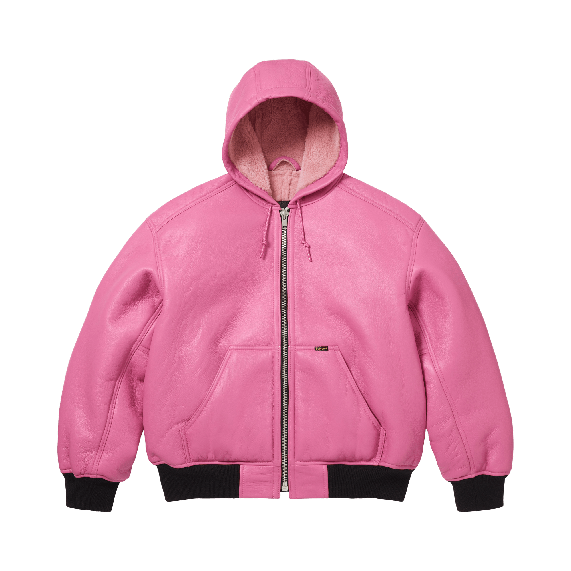 Supreme x Schott Shearling Hooded Work Jacket 'Pink'