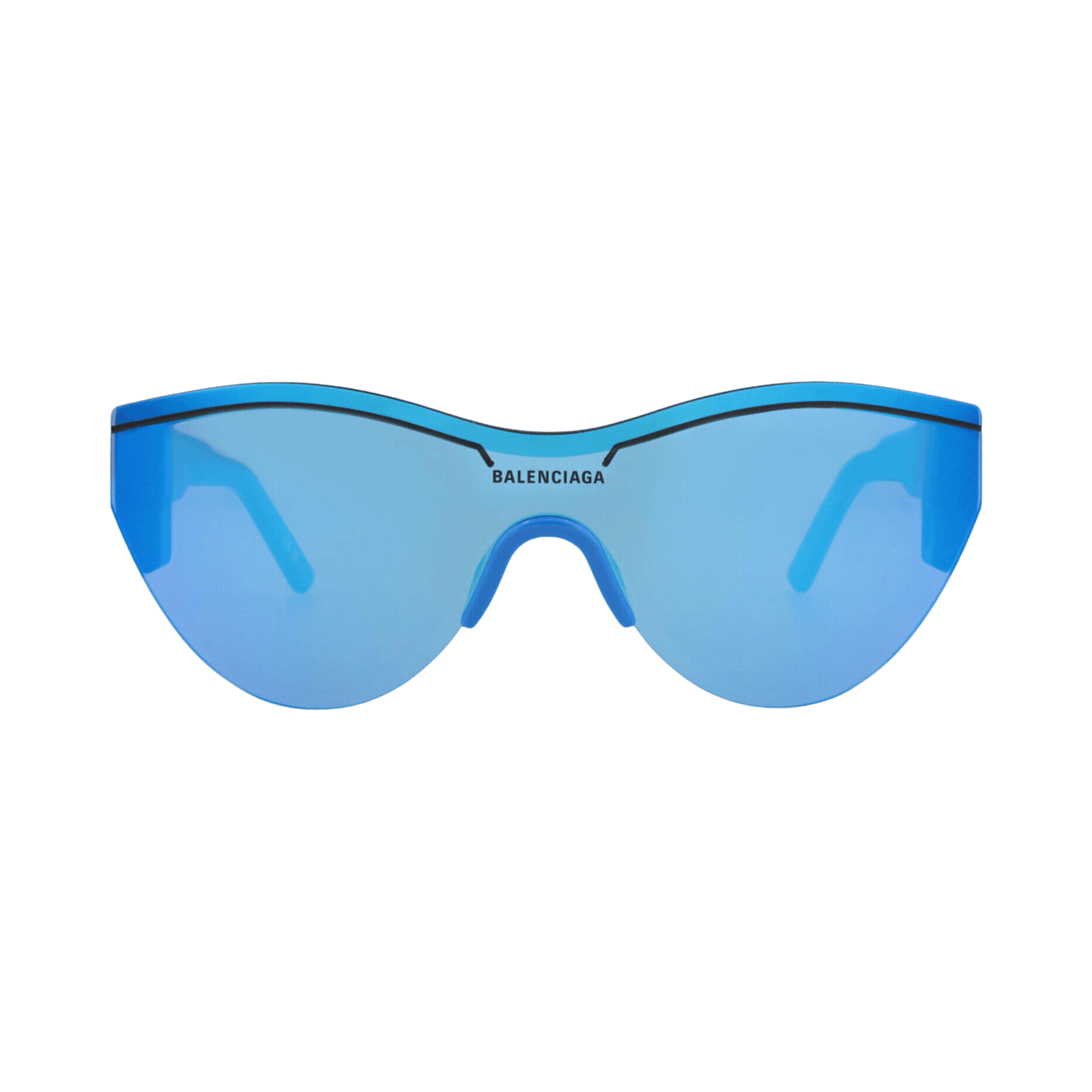 Balenciaga Shield Frame Recycled Acetate Sunglasses 'Light Blue'