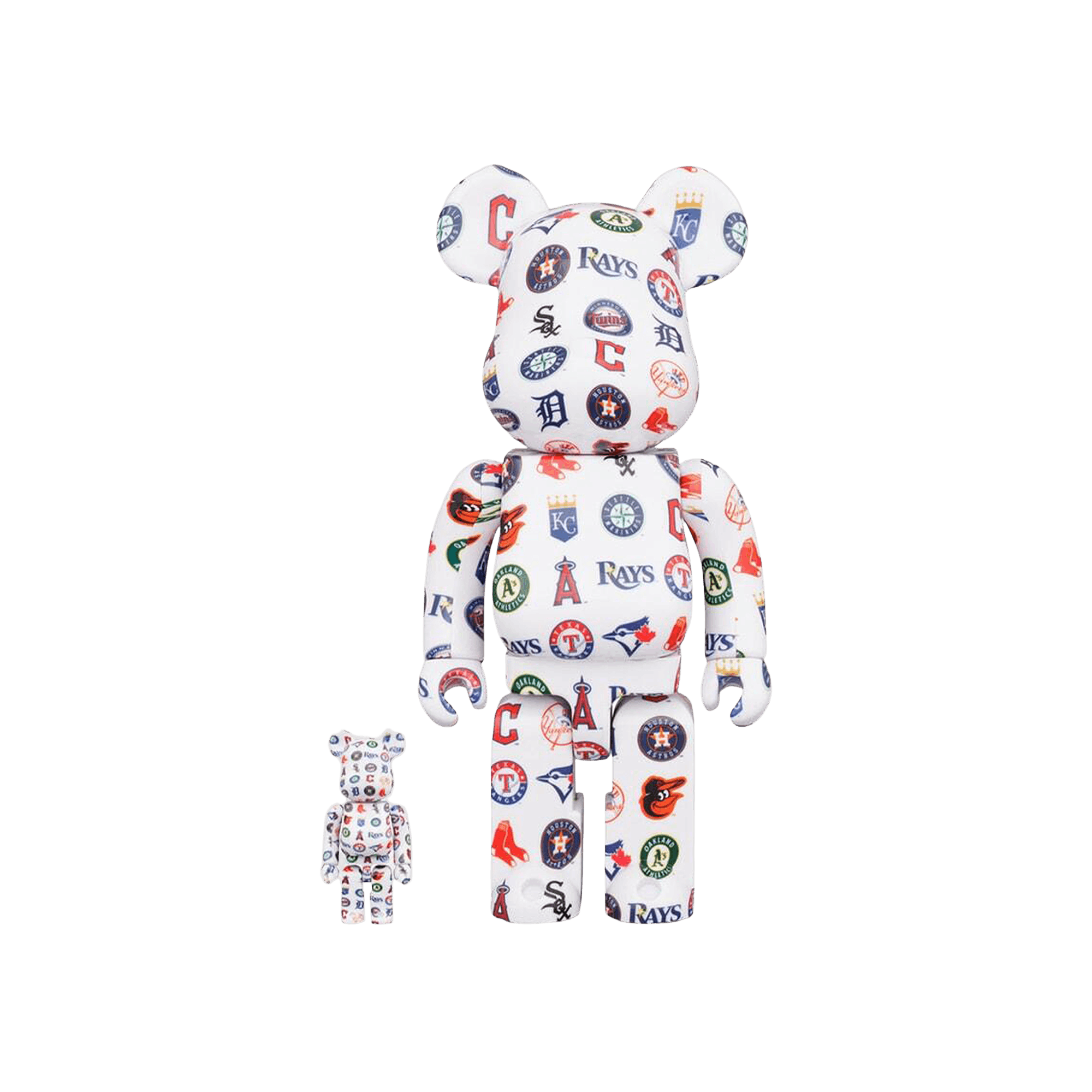 BE@RBRICK x MLB American League 100% & 400% Set 'White/Multicolor'