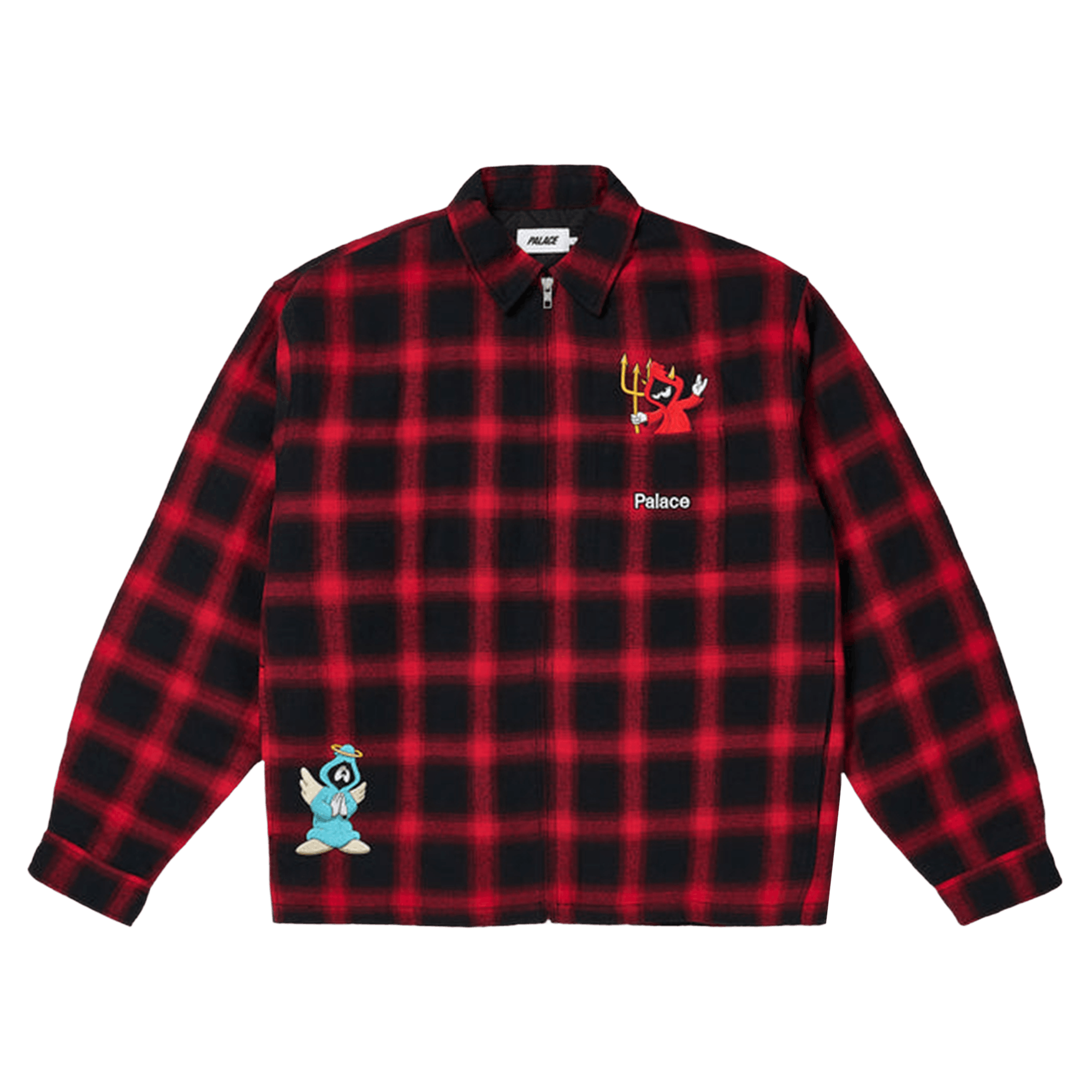 Palace Zip Up Shirt 'Red'