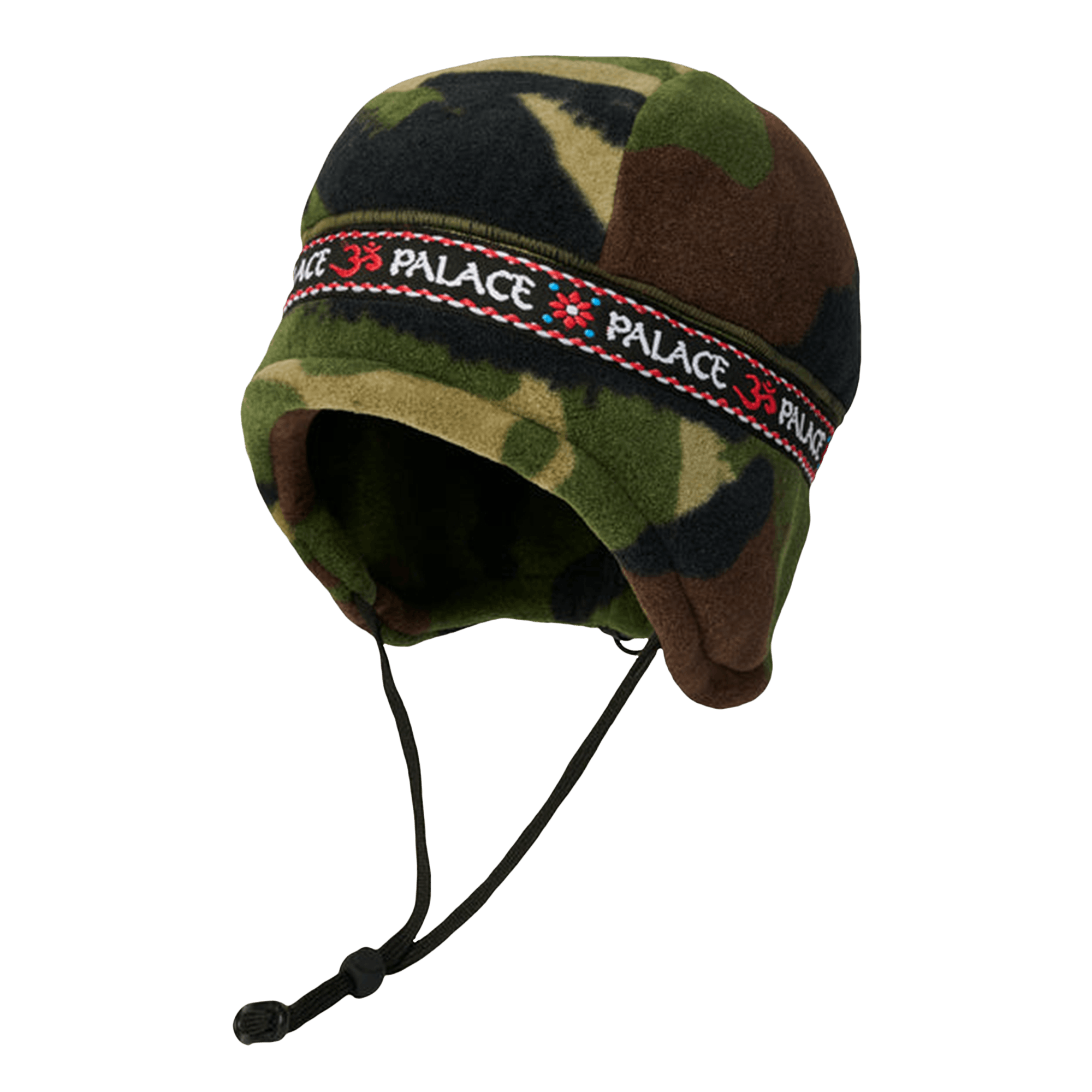 Palace Polartec Om Earflap Beanie 'Woodland Dpm'
