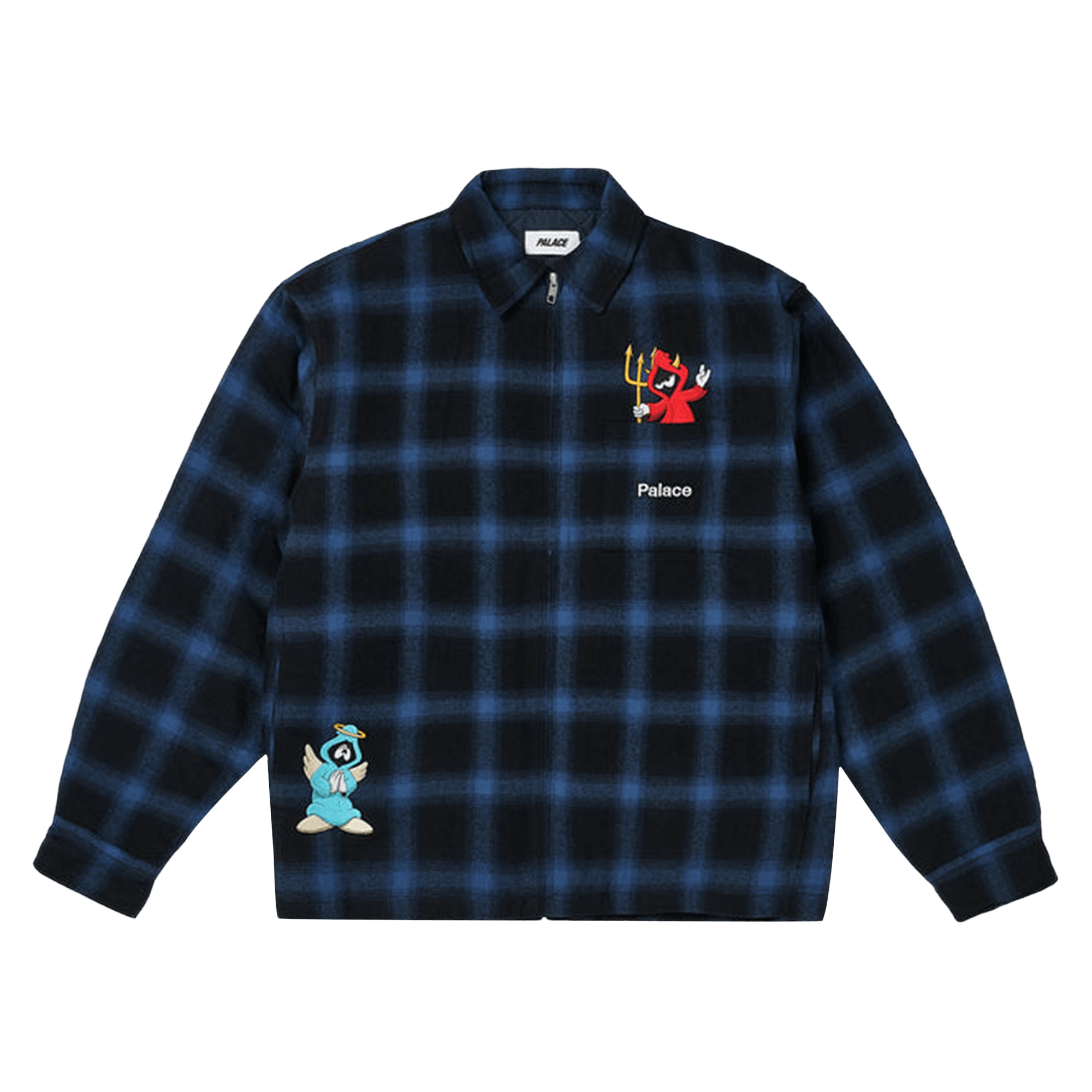 Palace Zip Up Shirt 'Navy'