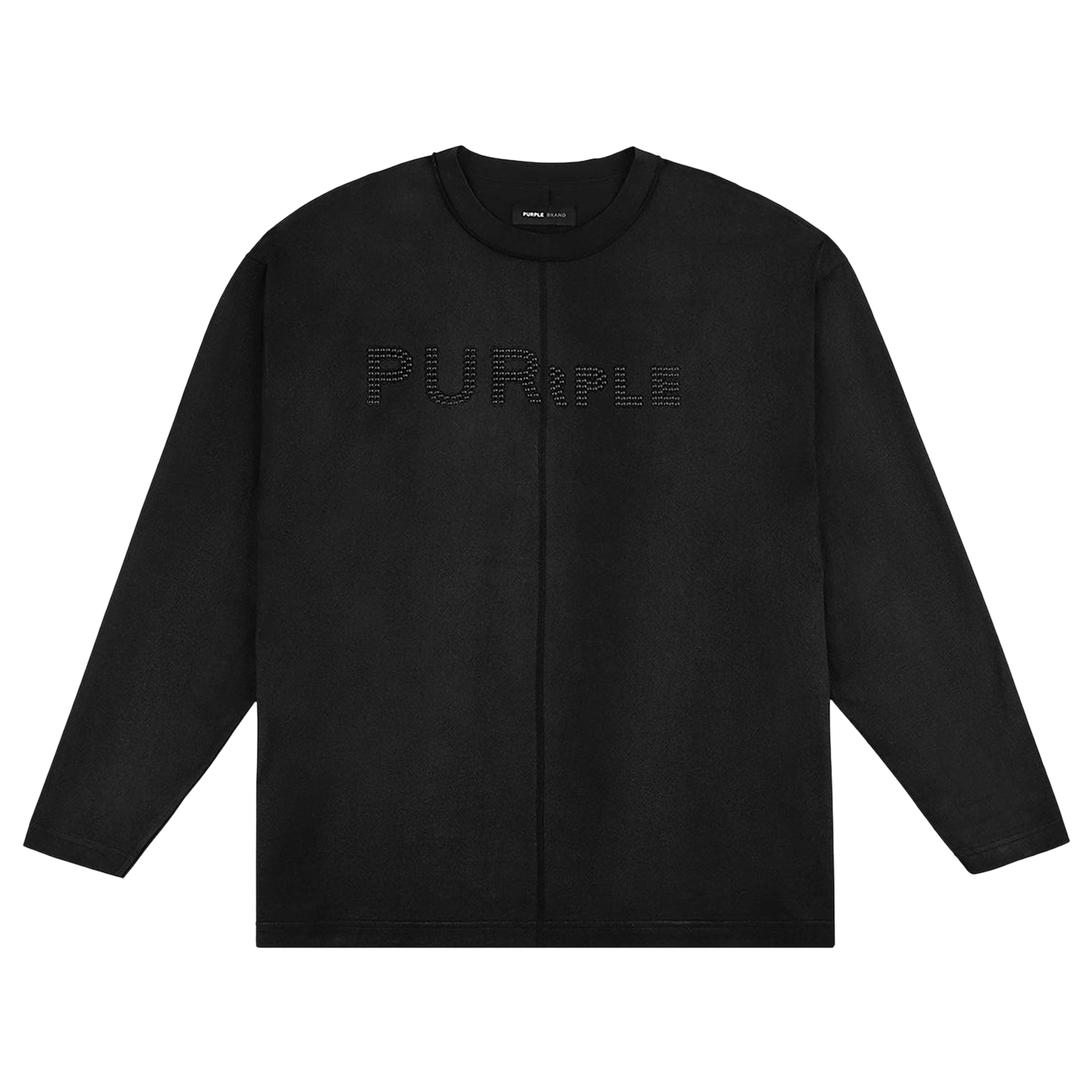 PURPLE BRAND Wordmark Long Sleeve Tee 'Black Beauty'