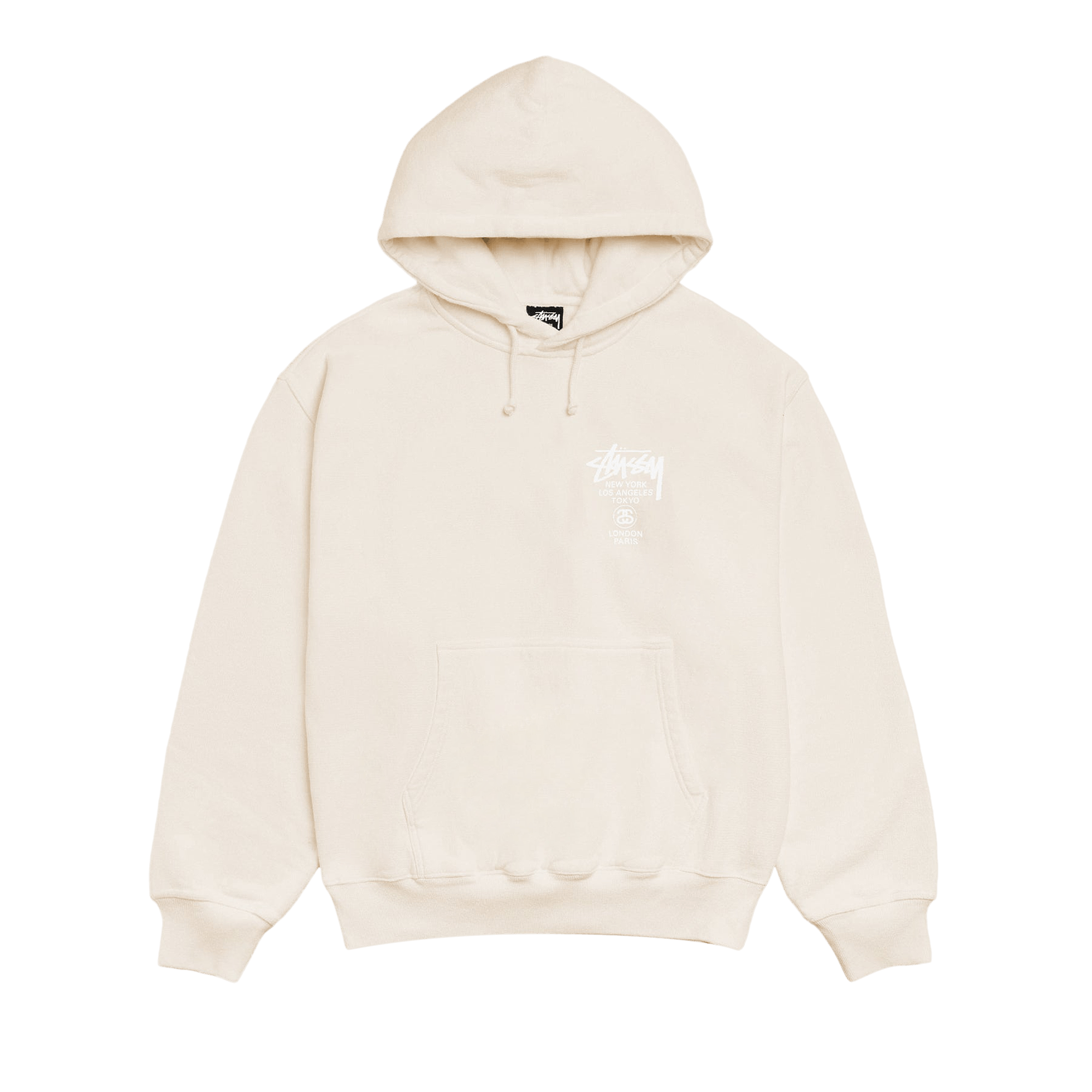 Stussy World Tour Hoodie Pigment Dyed 'Natural'
